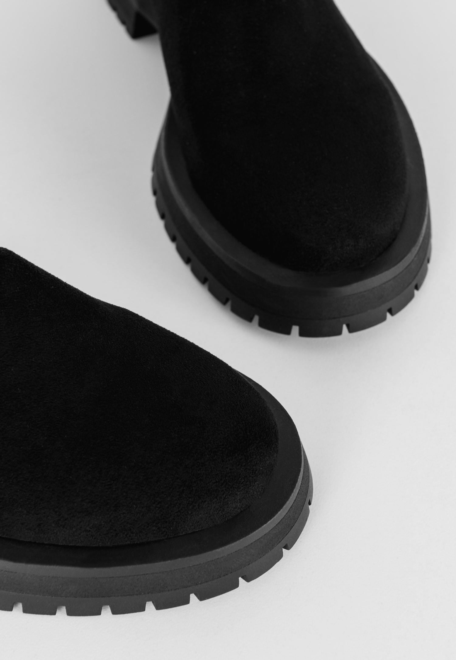 WJS czarne płaskie botki damskie z zamkiem z tyłu