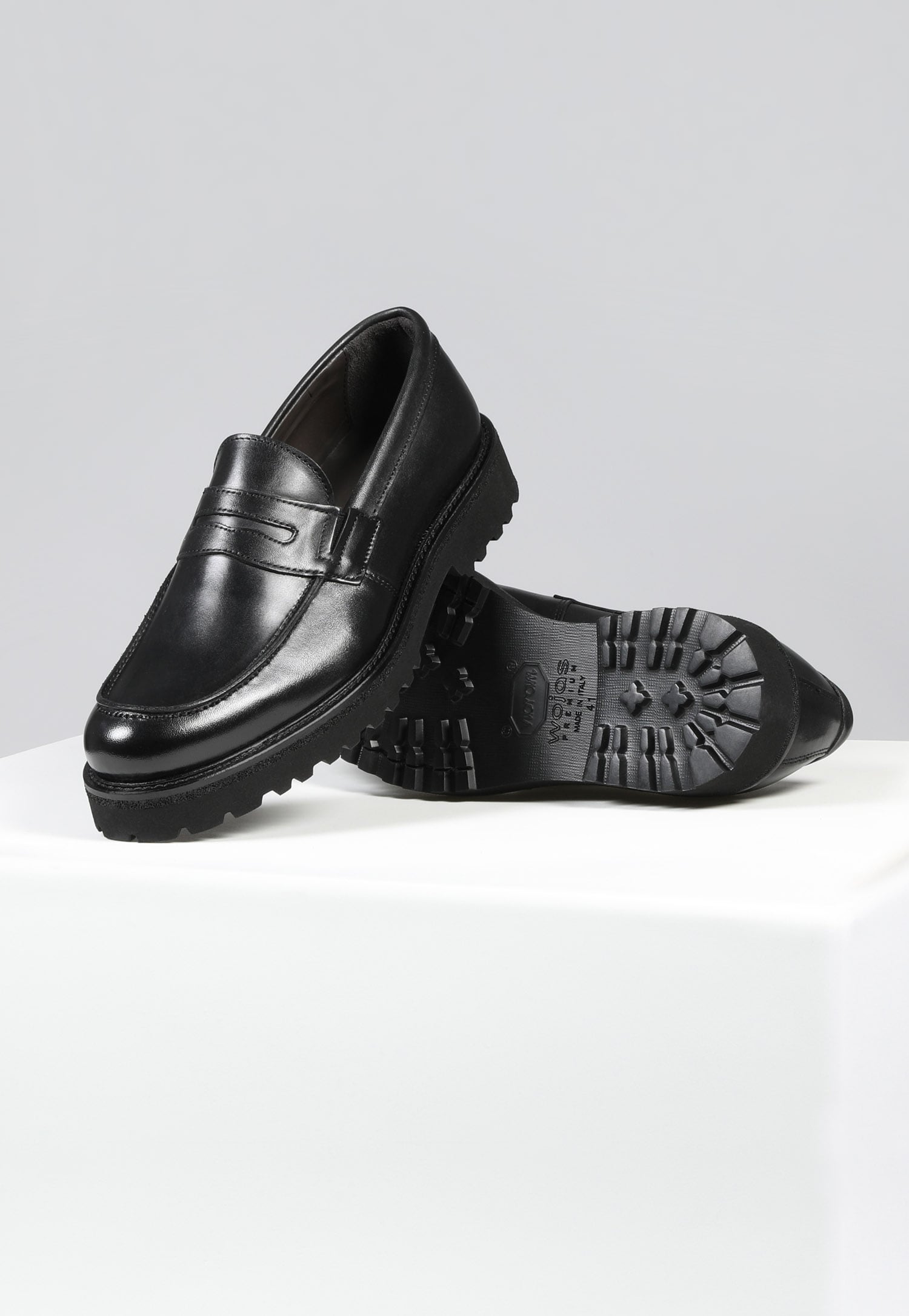 Czarne męskie loafersy PREMIUM