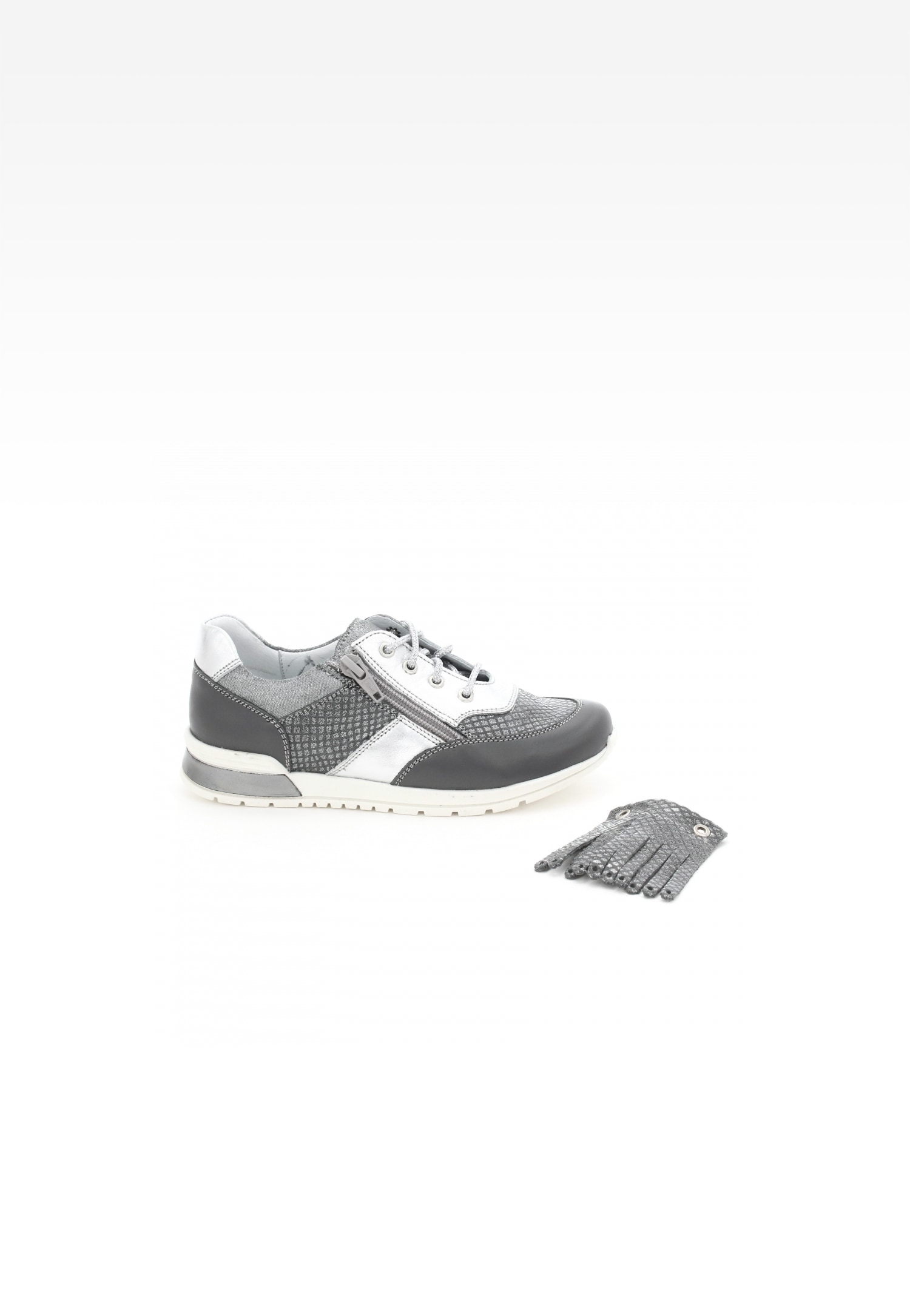 Półbuty BARTEK T-28695/SZ/1SC, dla dziewcząt, szary