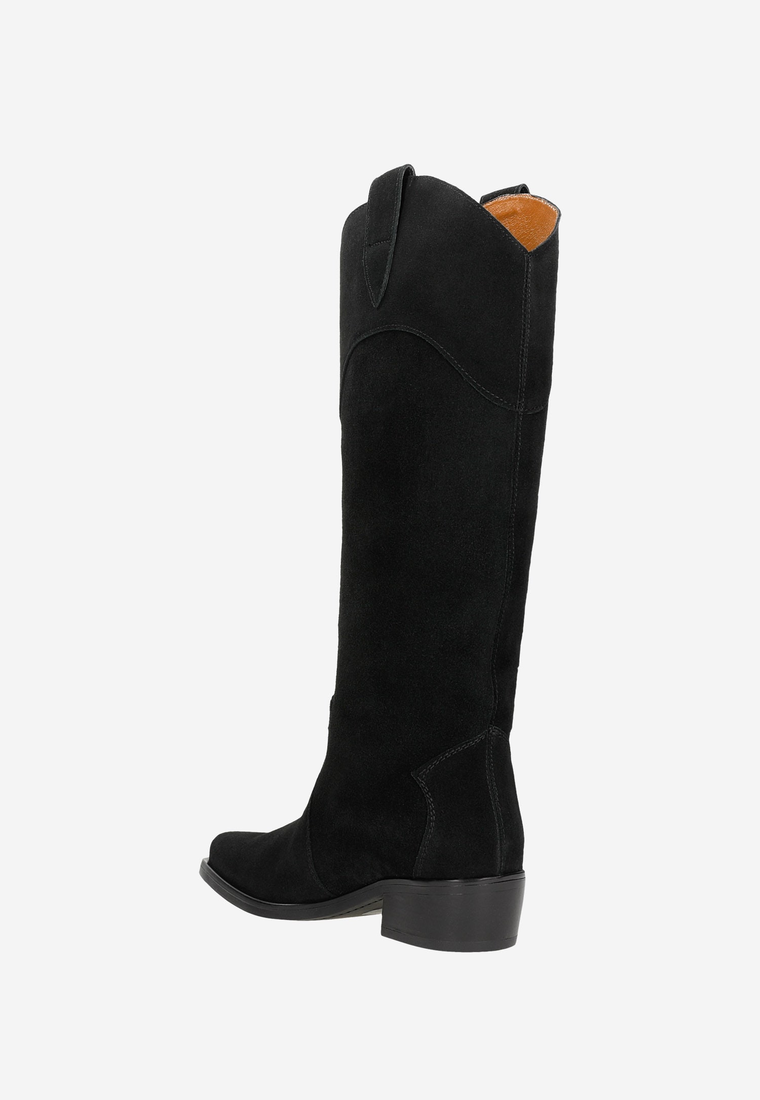 Czarne skórzane kowbojki damskie na jesień