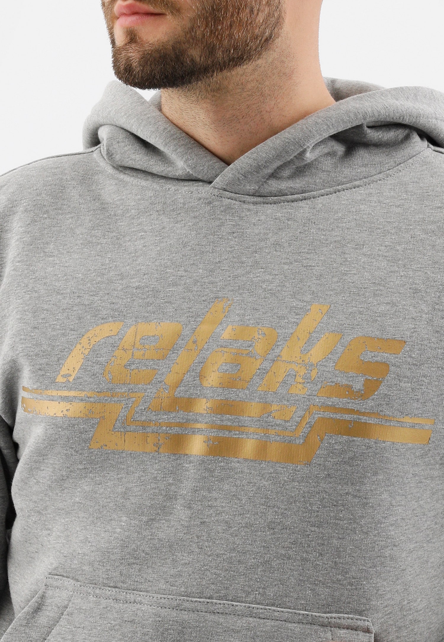 Czarna bluza męska RELAKS z kapturem