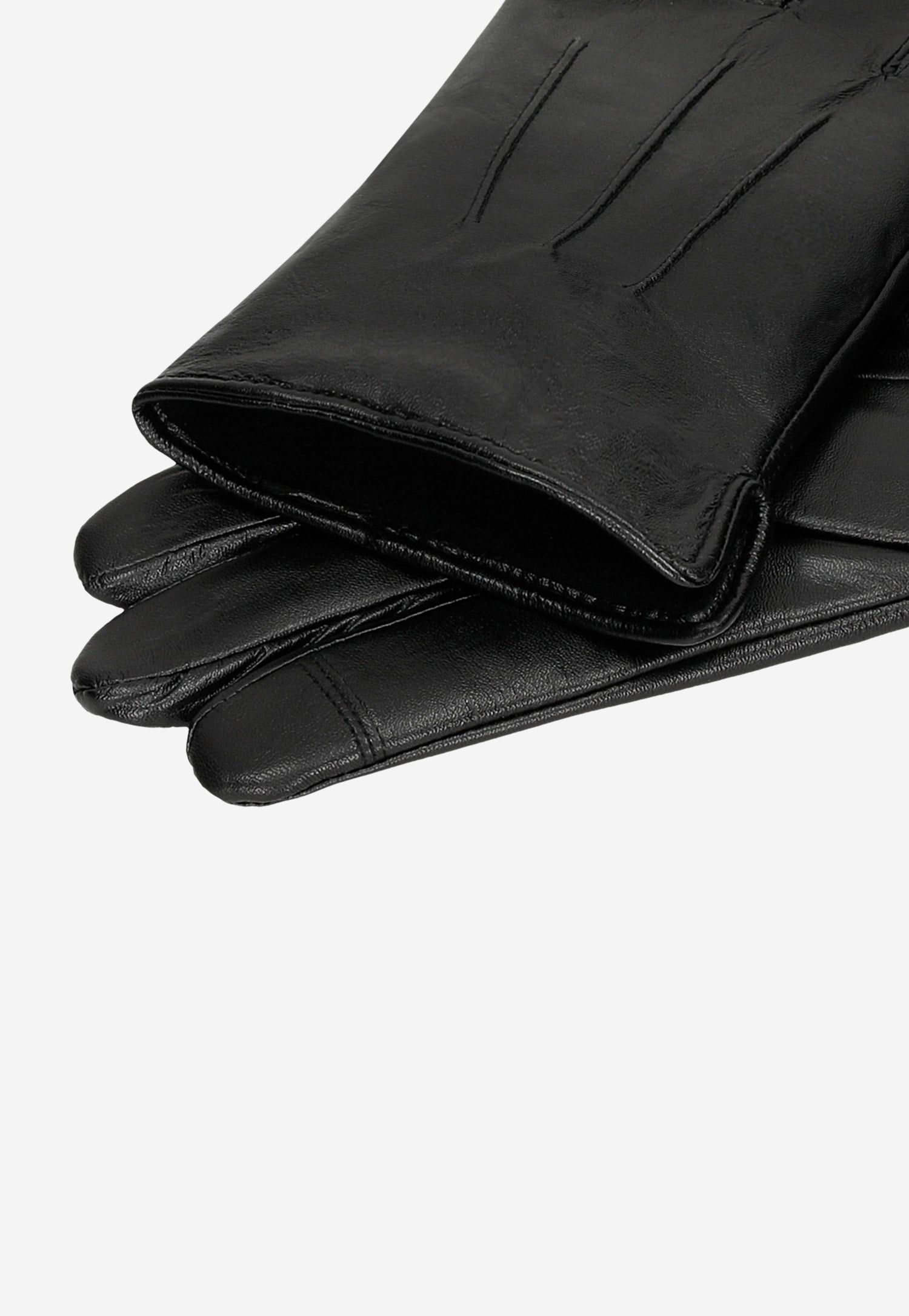 Skórzane rękawiczki męskie w kolorze czarnym