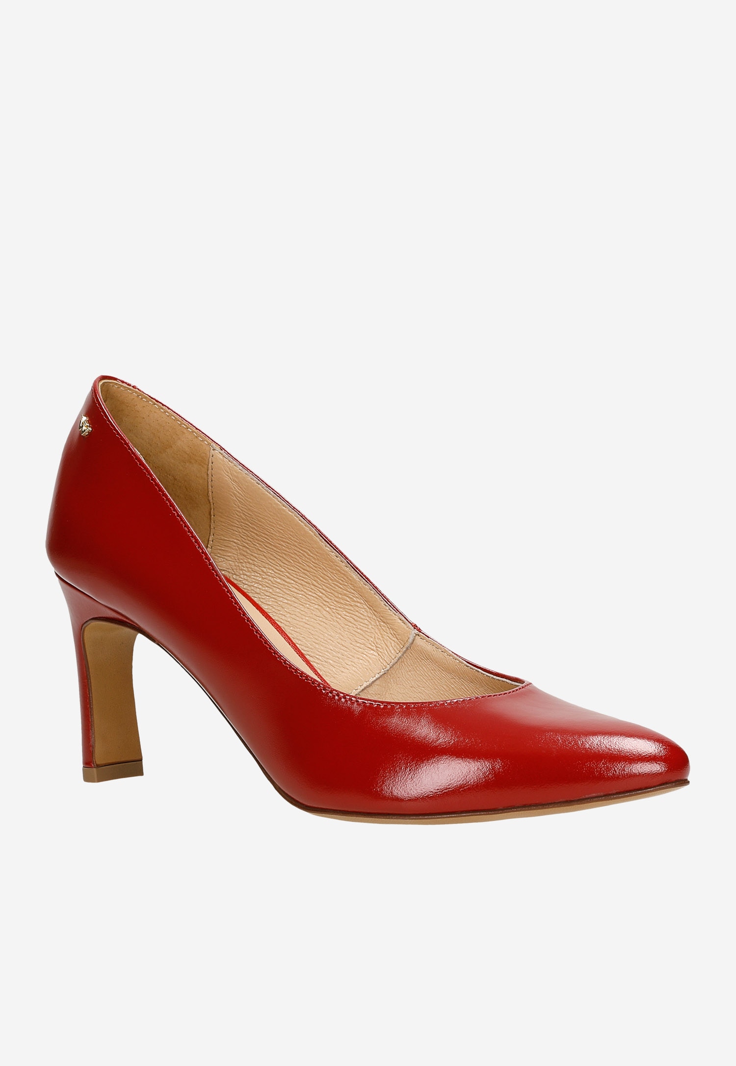 Czerwone klasyczne czółenka damskie