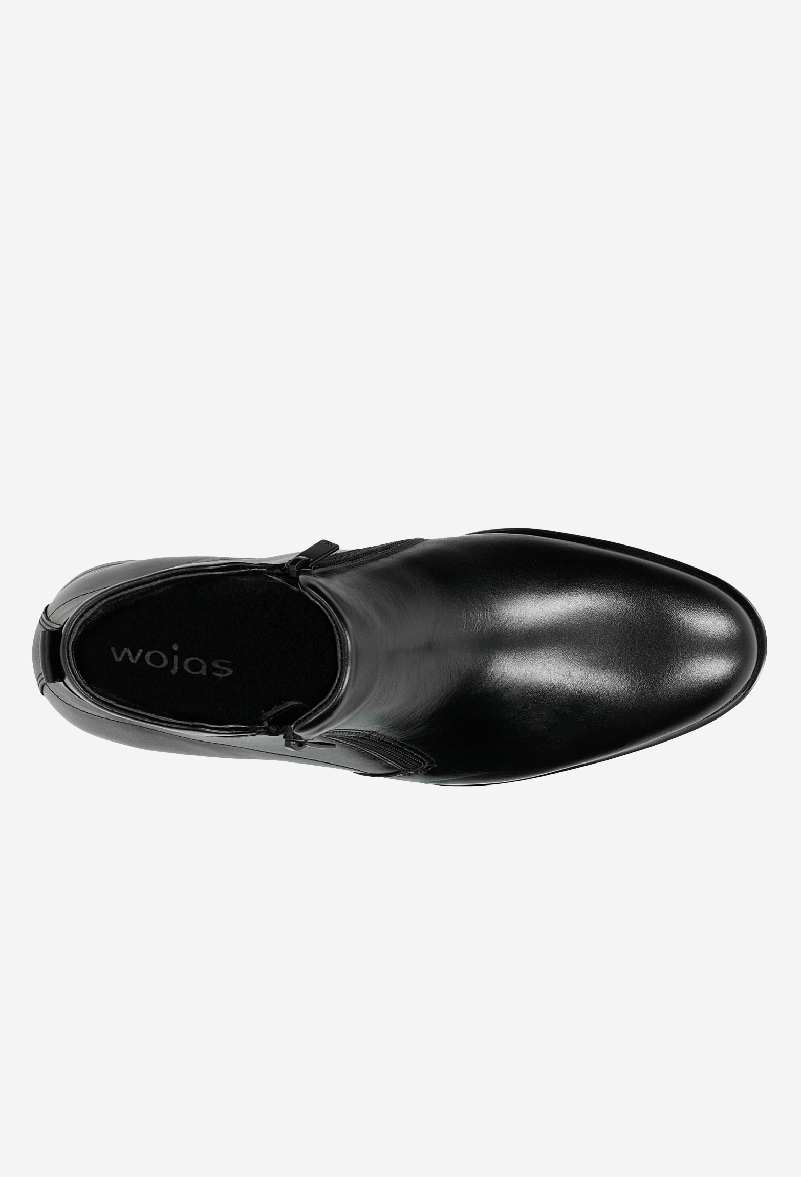 Czarne klasyczne skórzane botki męskie