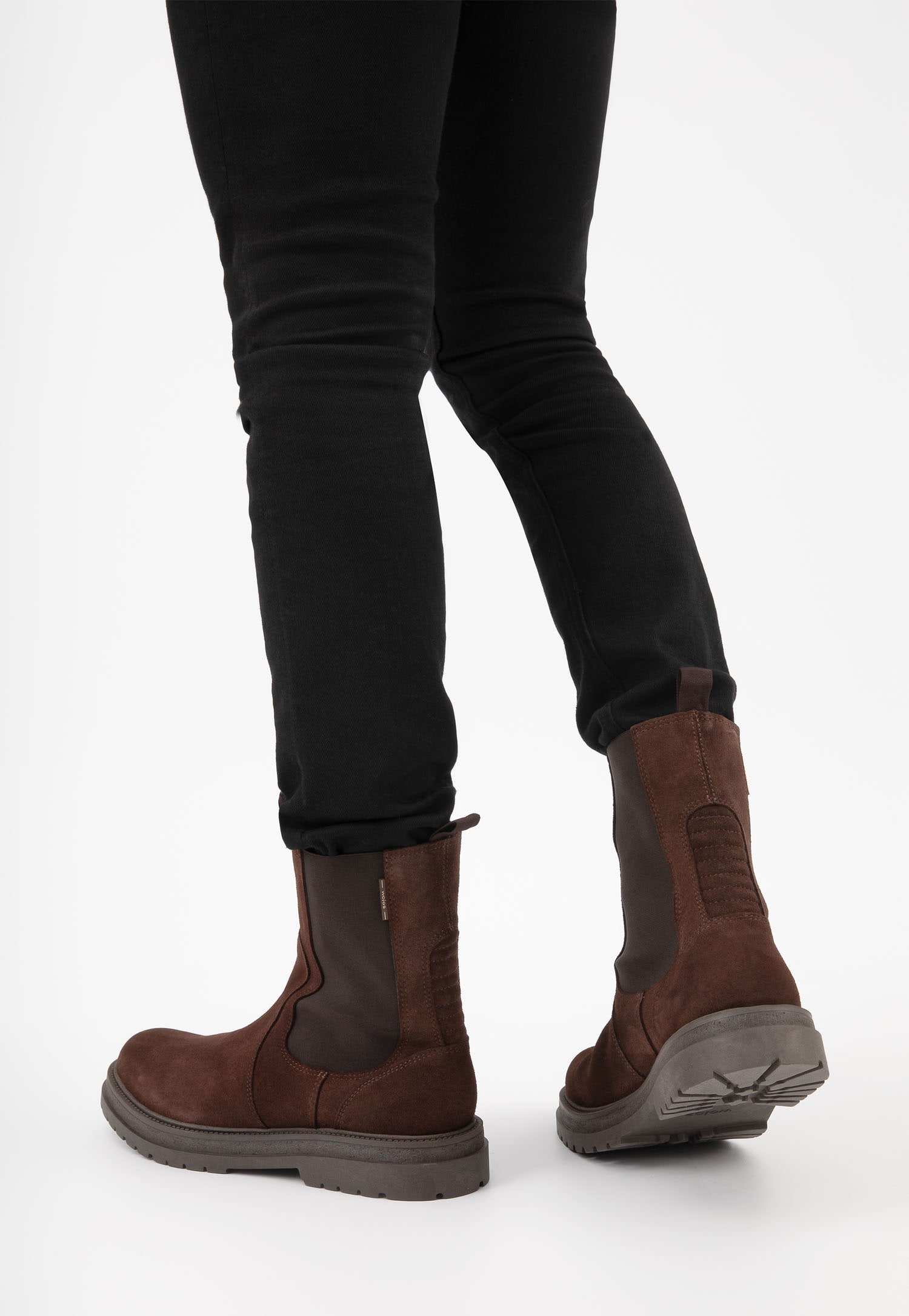 Ciemnobrązowe wysokie sztyblety męskie