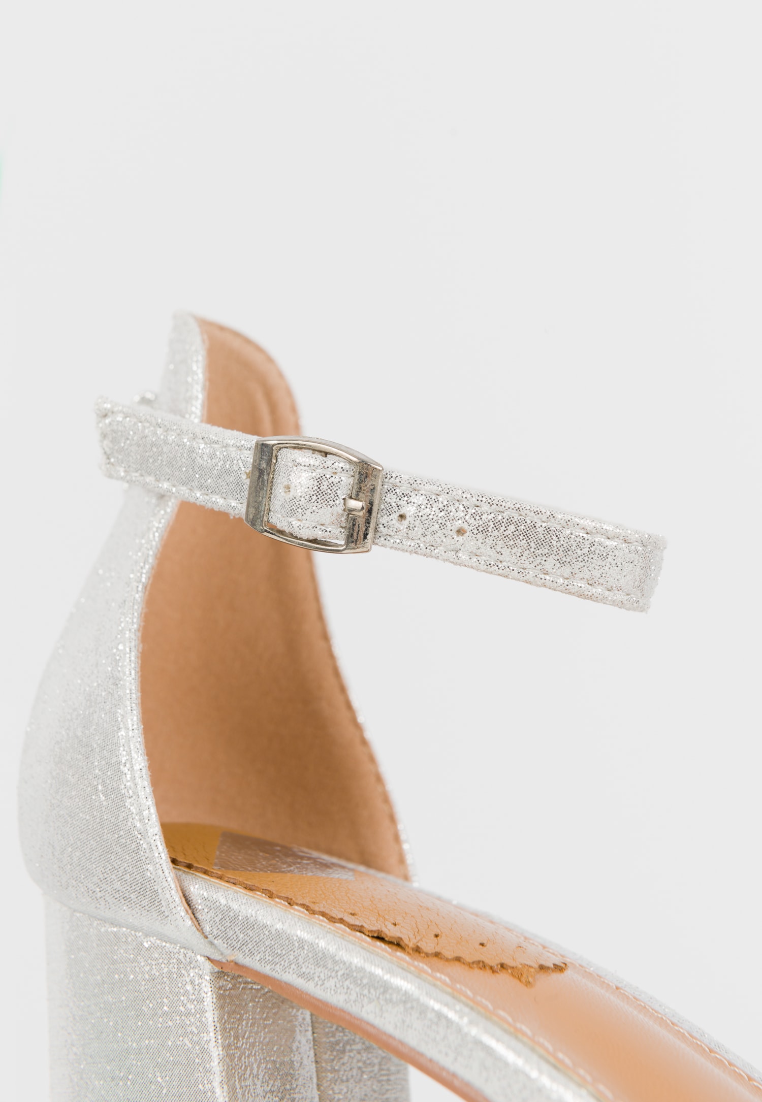 WJS delikatne srebrne sandały damskie