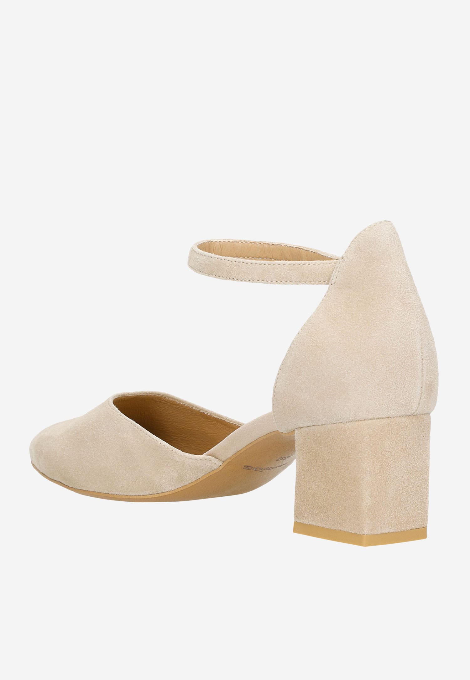 Złote czółenka damskie na niskim słupku