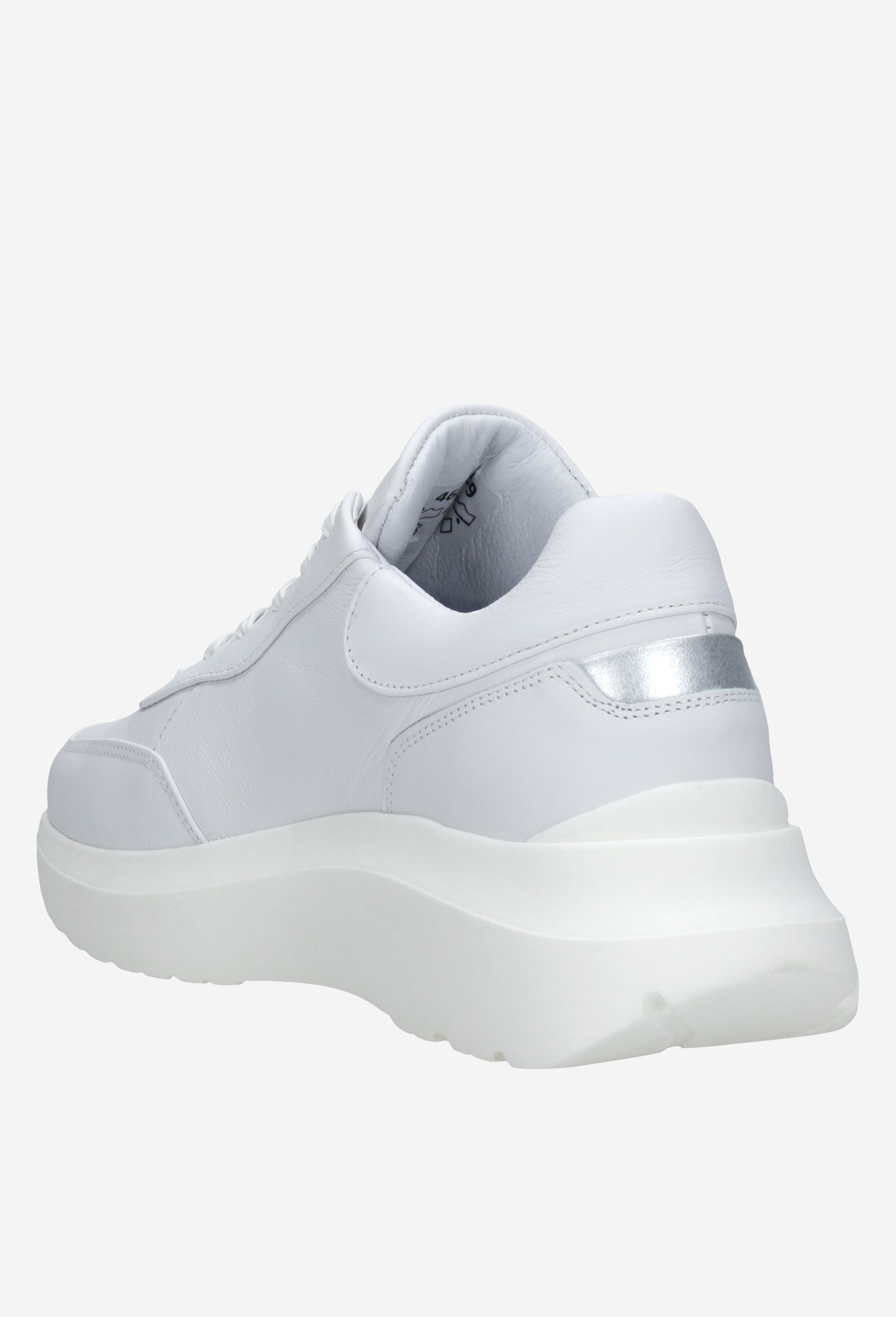 Białe skórzane półbuty damskie