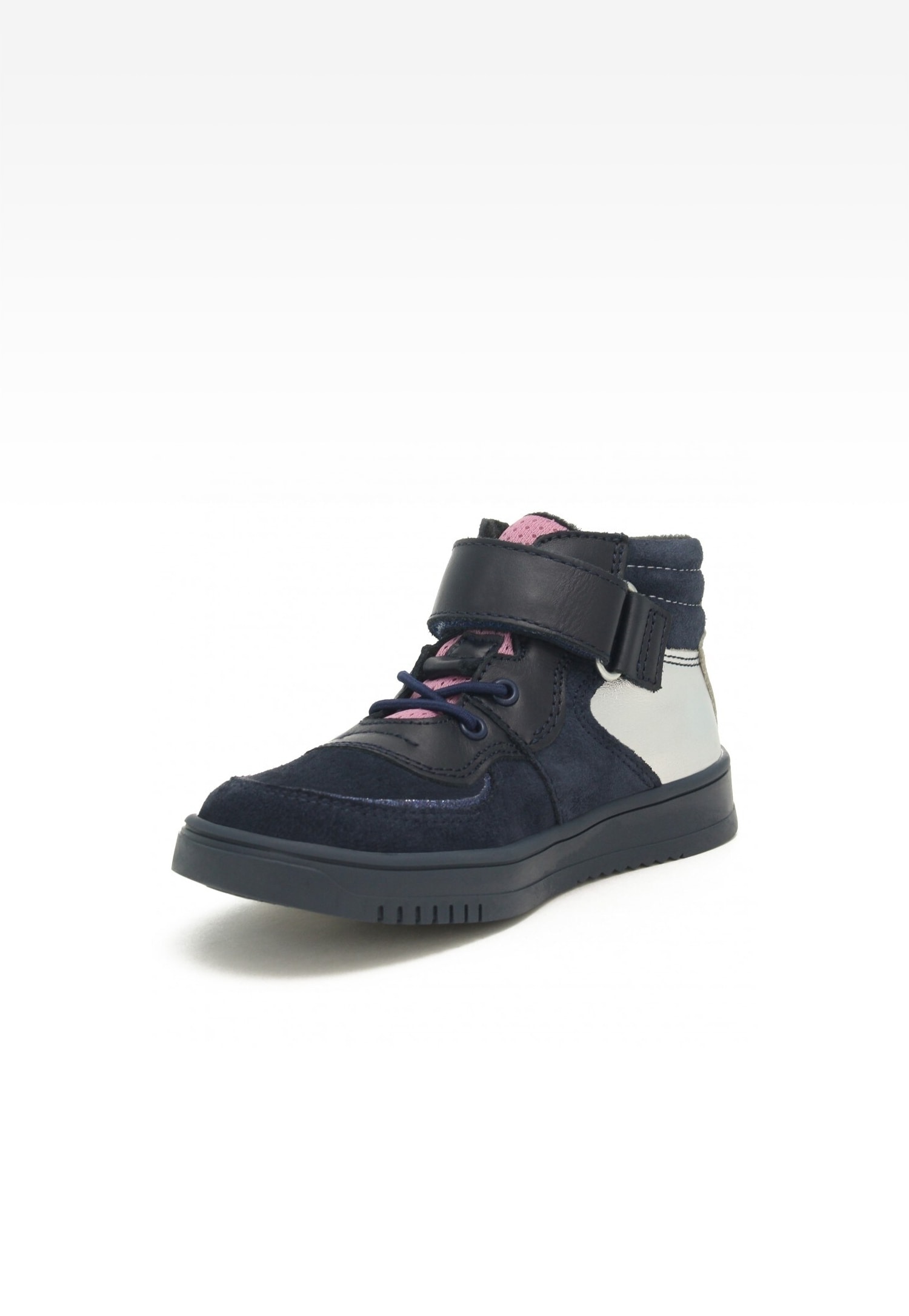 Trzewiki ocieplane BARTEK 14566008, dla dziewcząt, granatowo-srebrny