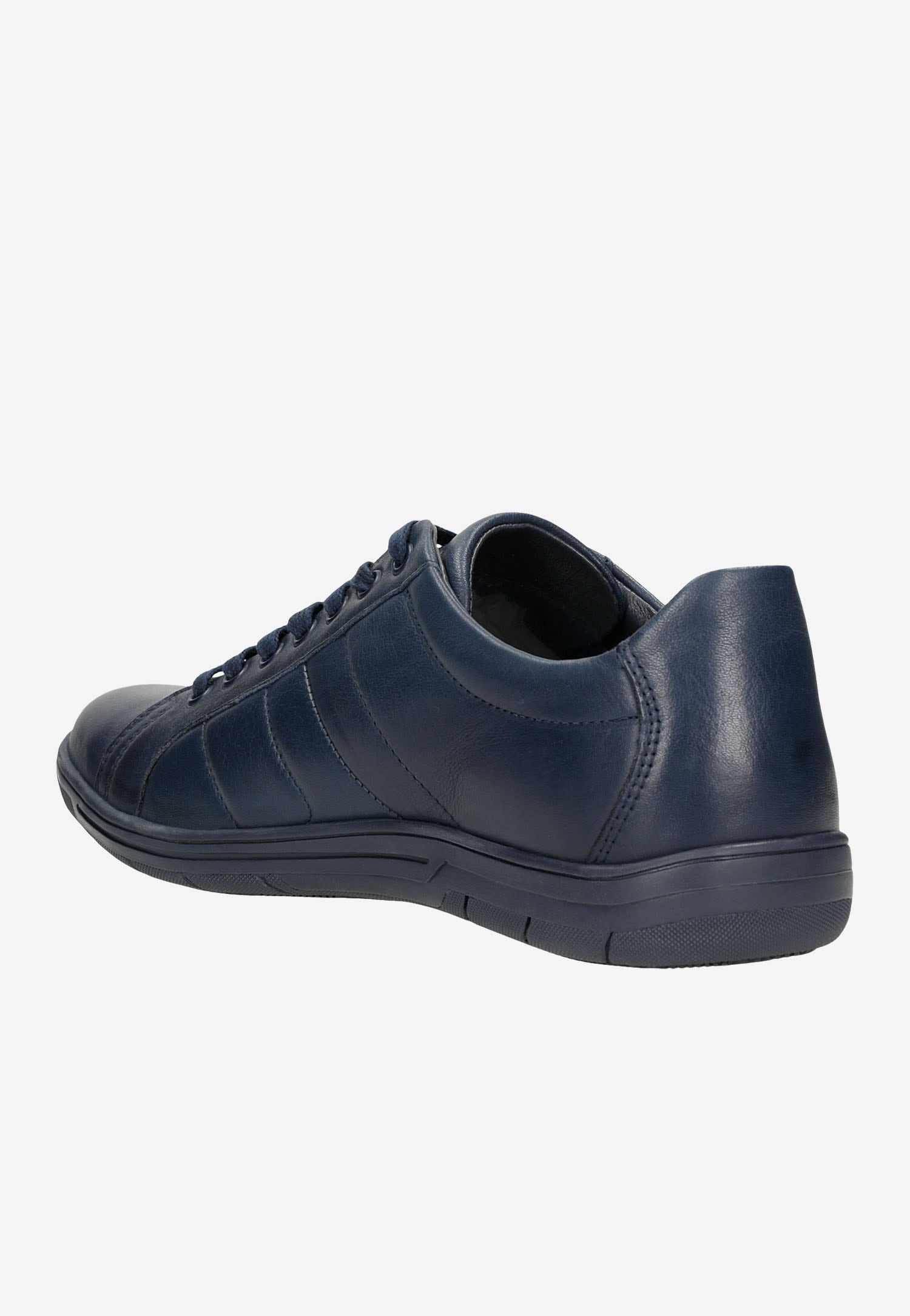 Granatowe skórzane sneakersy męskie