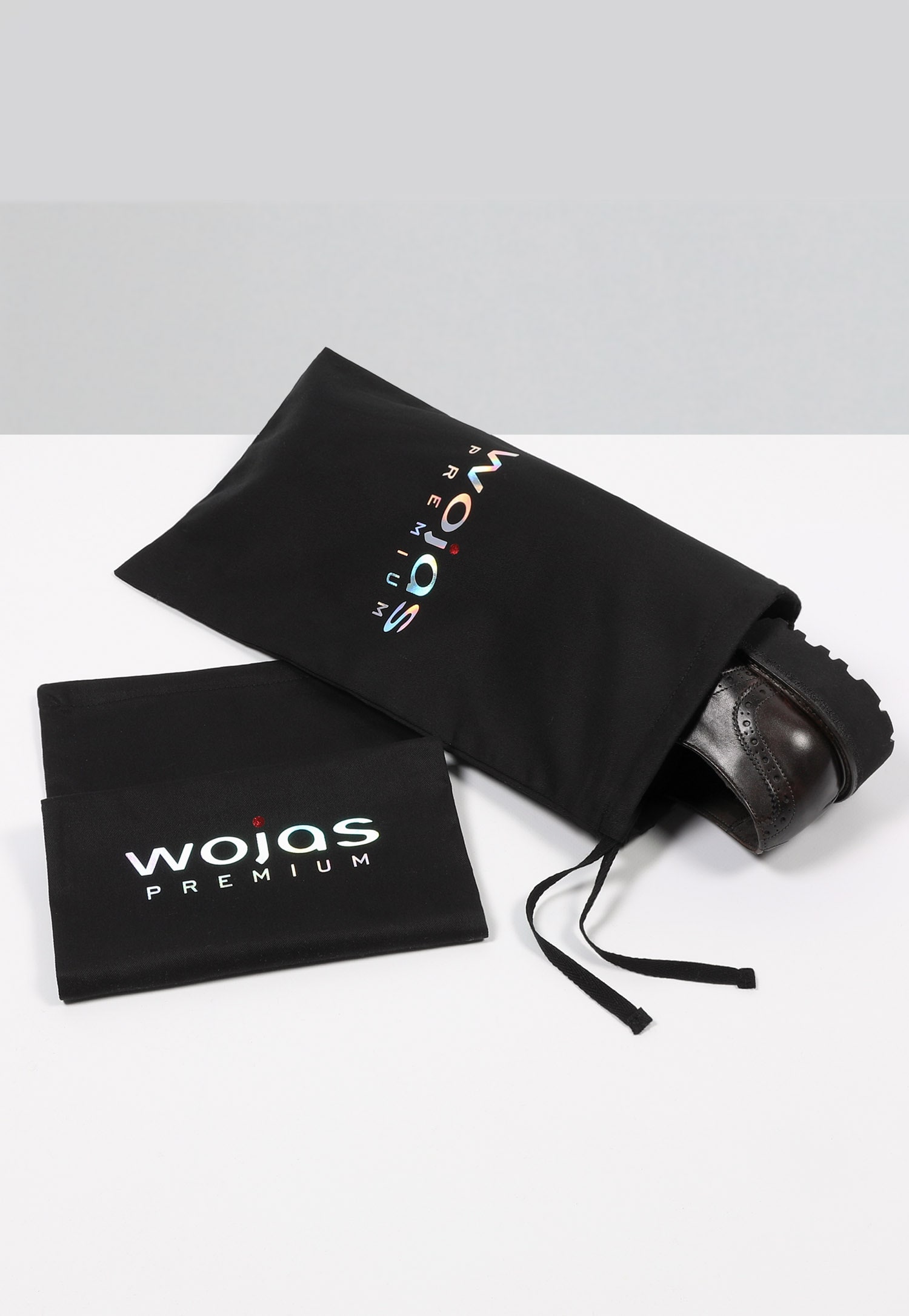 PREMIUM półbuty męskie typu brogsy w kolorze ciemnego brązu