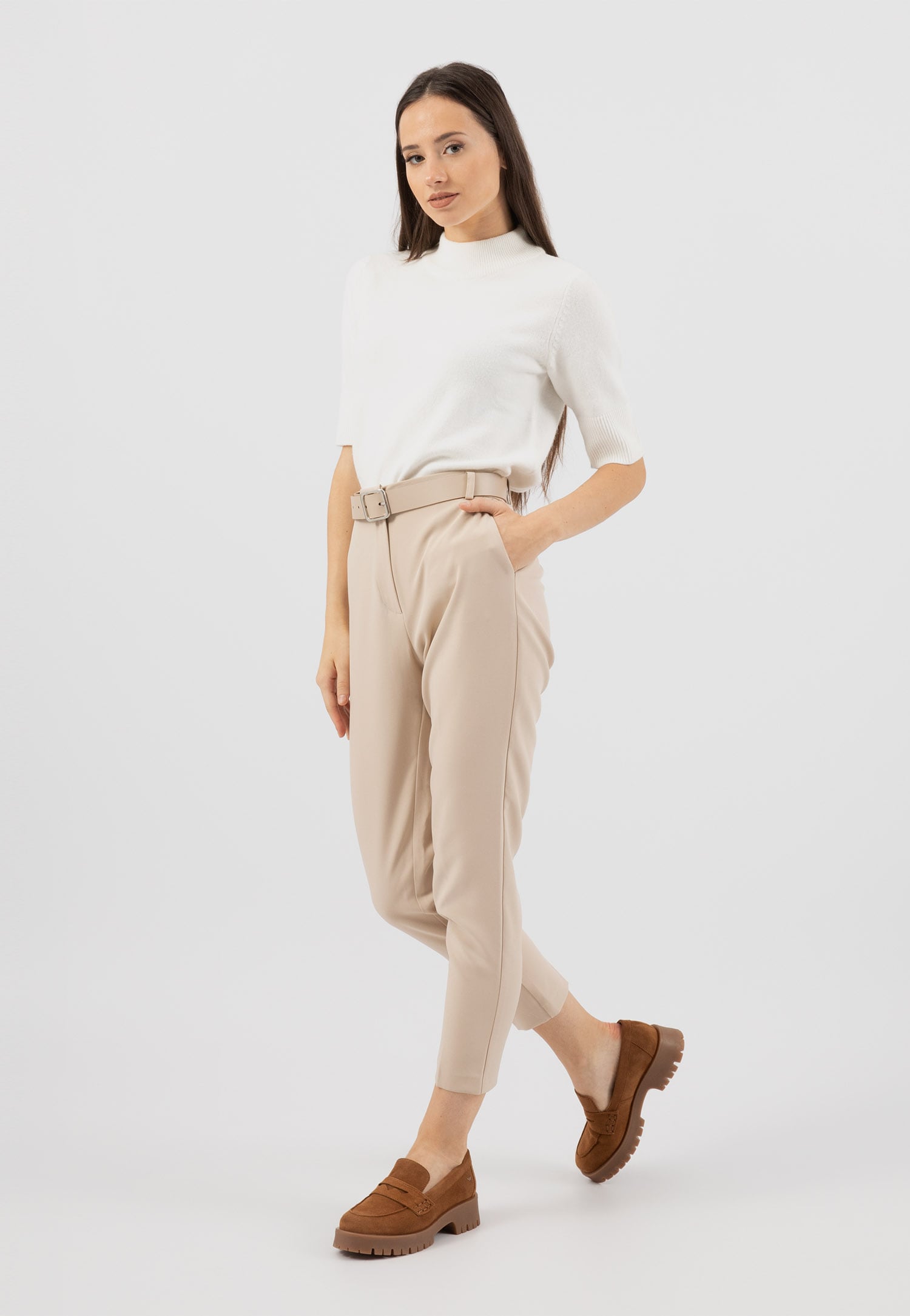 Czarne lakierowane mokasyny damskie