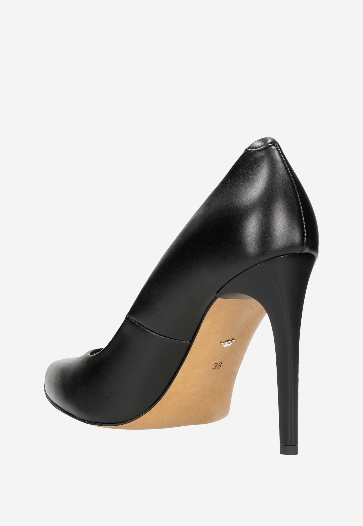 Czarne eleganckie czółenka damskie ze skóry licowej