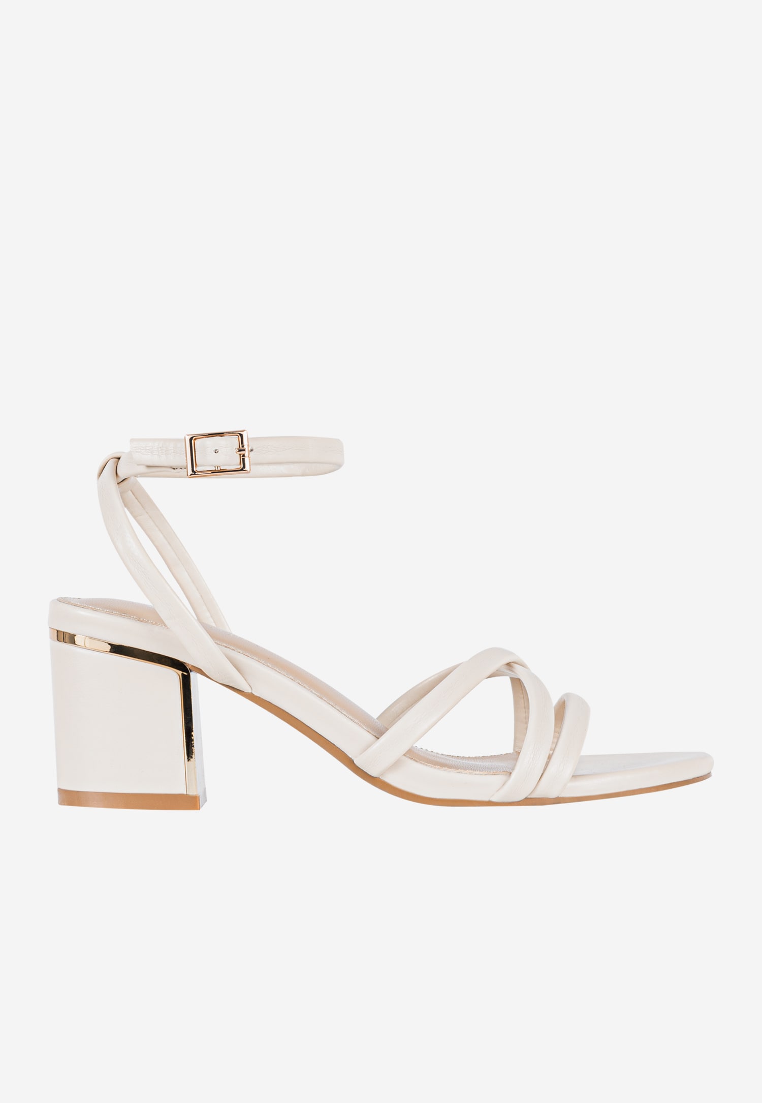 WJS czarne sandały damskie na szerokim obcasie