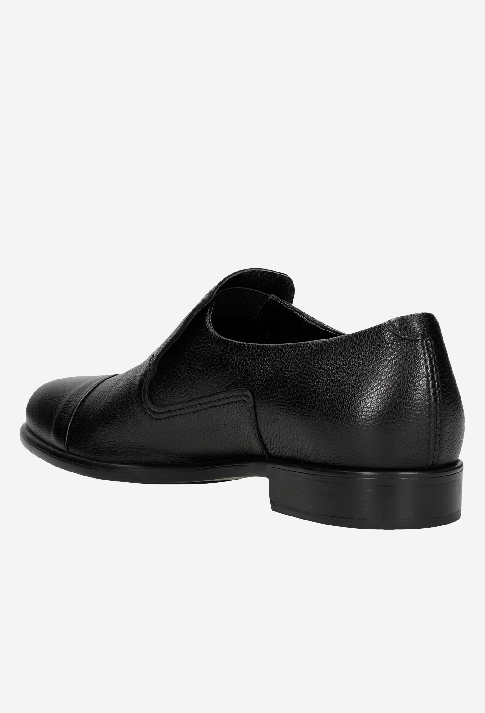 Czarne loafersy damskie ze skóry licowej