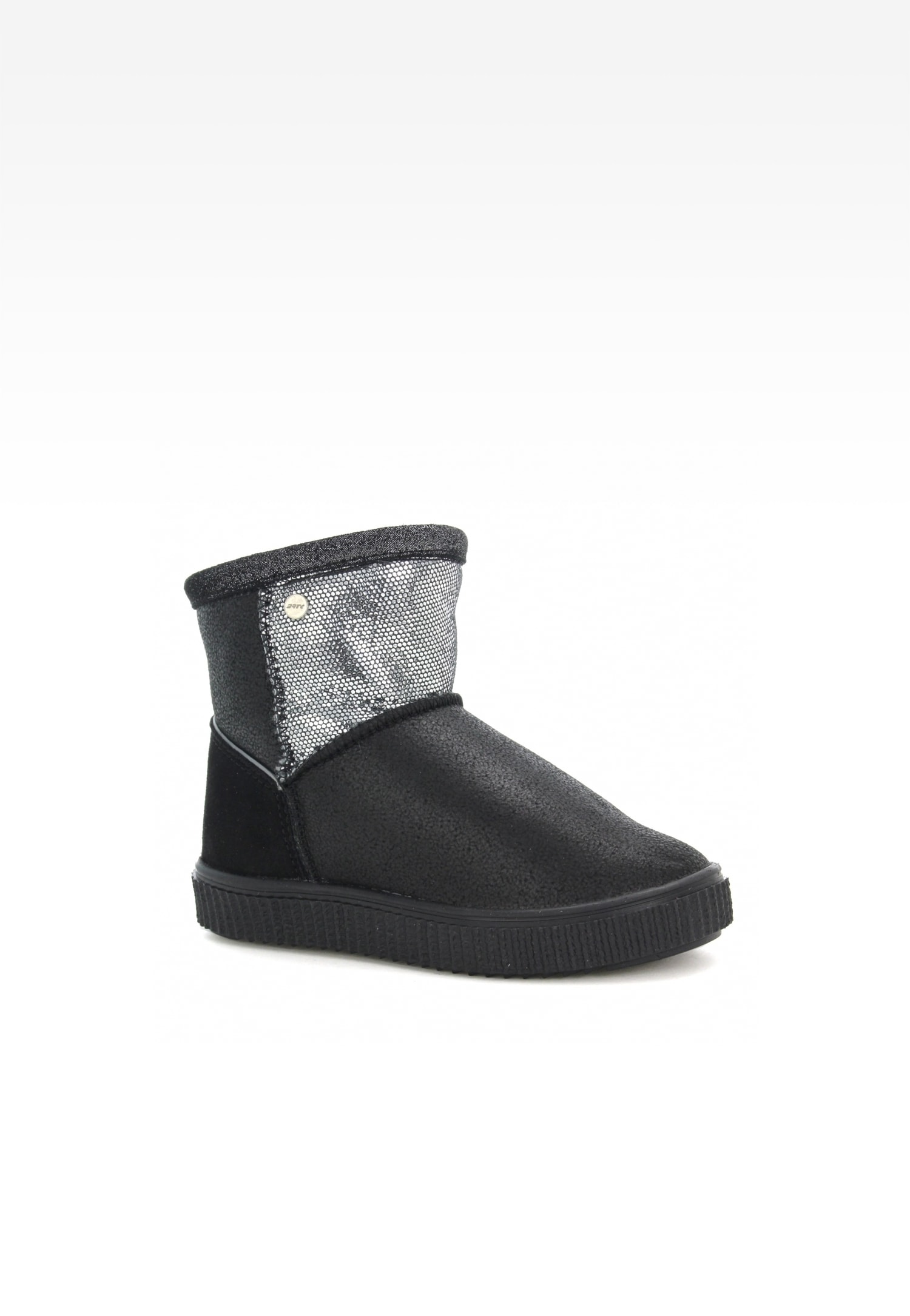 śniegowce BARTEK W-640370/OLX, dla dziewcząt, czarno-srebrny