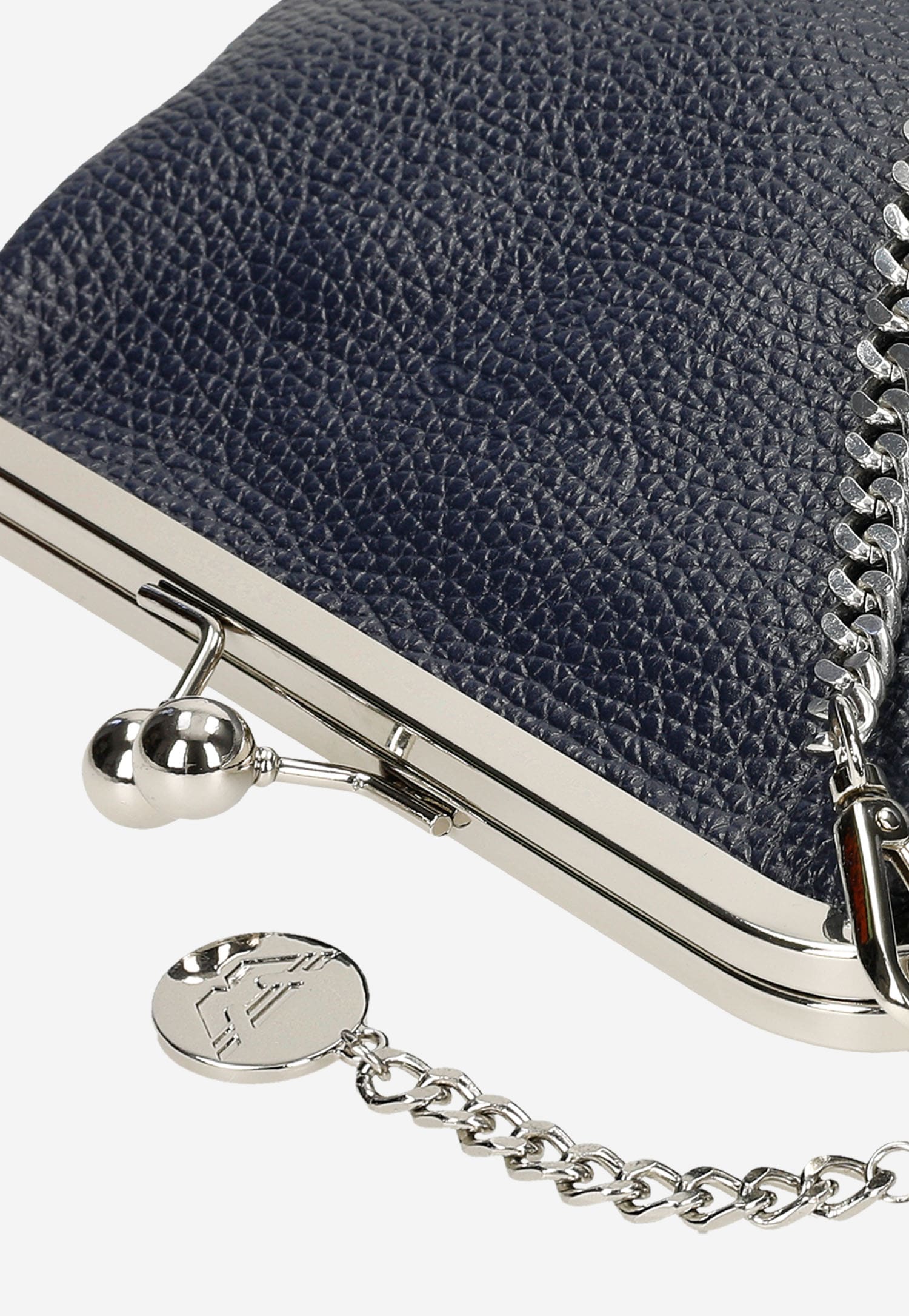 Granatowa torebka damska z łańcuszkiem