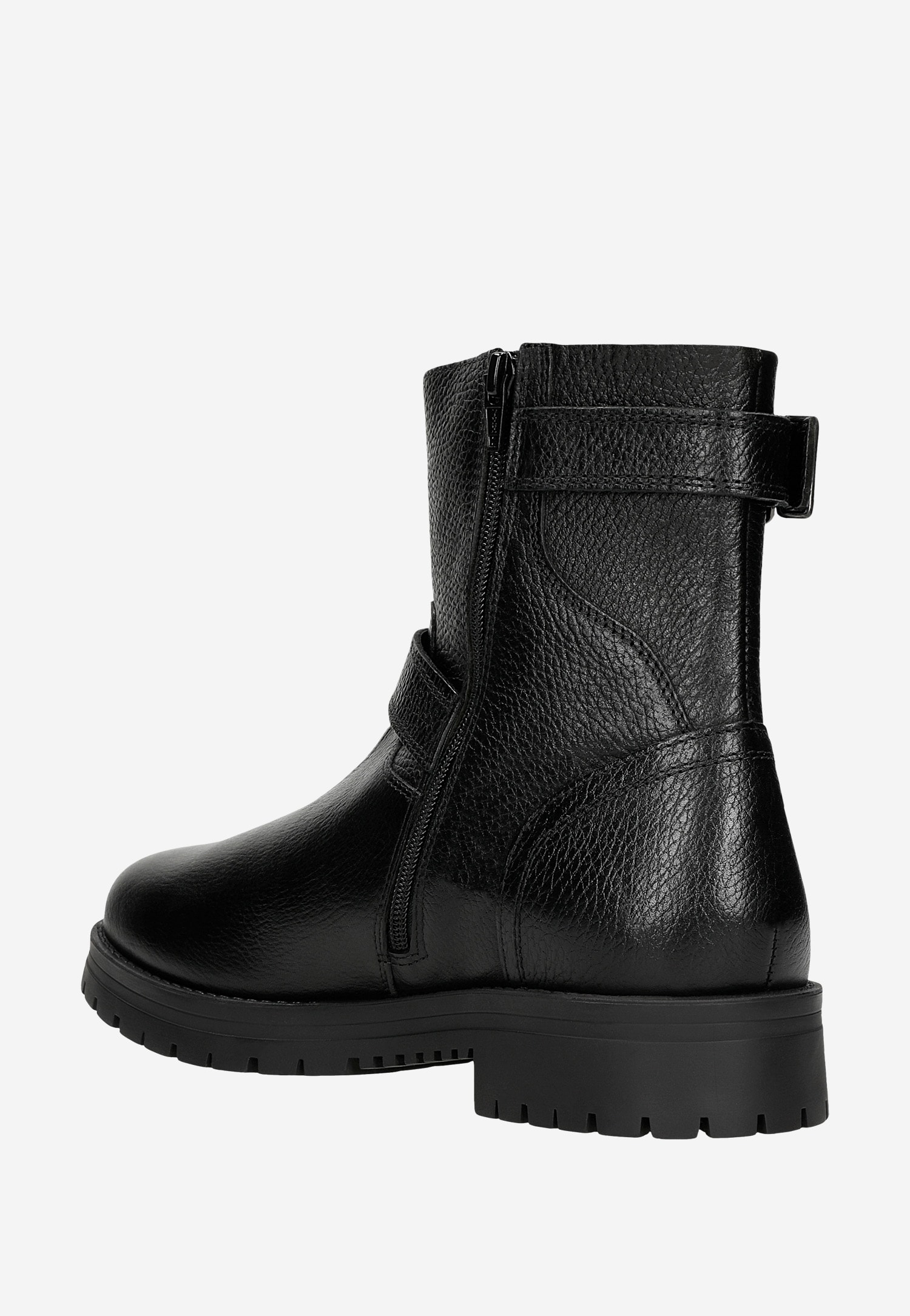 Czarne męskie bikery z ociepleniem