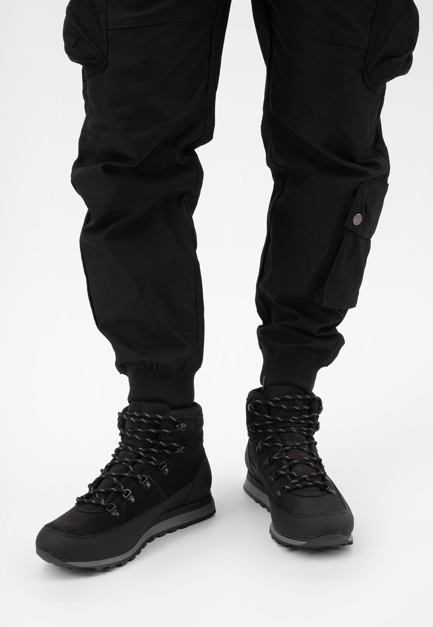 Czarne zimowe buty trekkingowe męskie