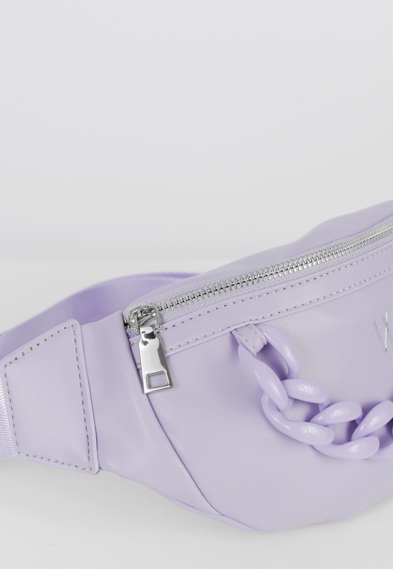 WJS fioletowa torebka damska nerka z łańcuszkiem