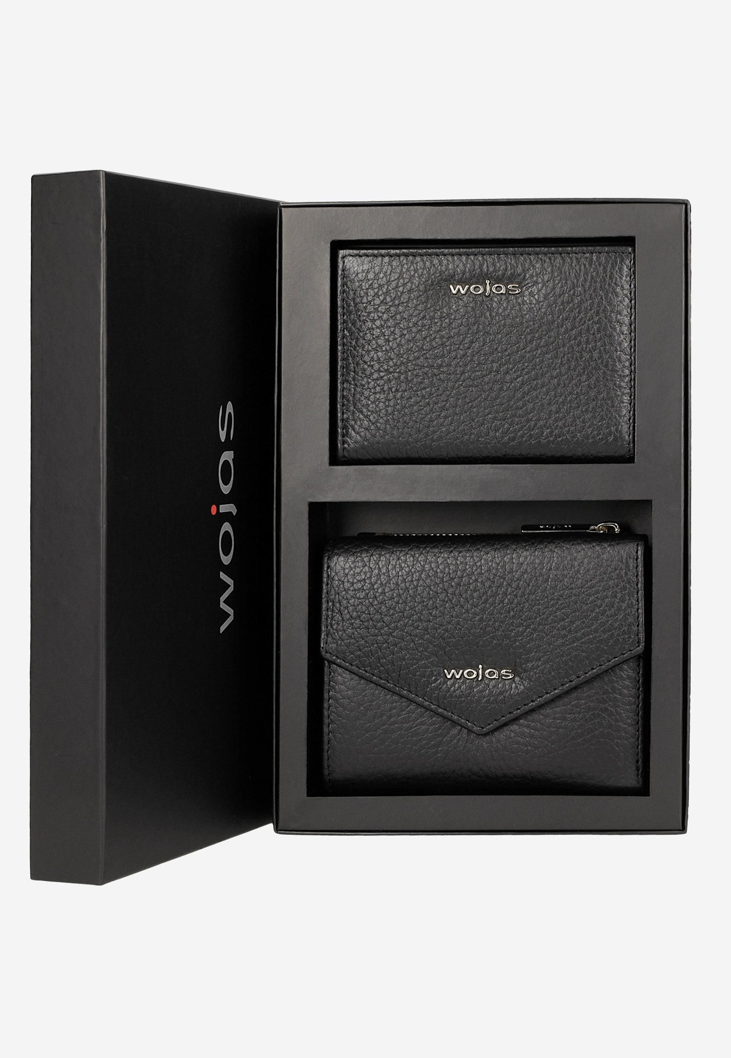 Zestaw prezentowy - dwa czarne portfele damskie