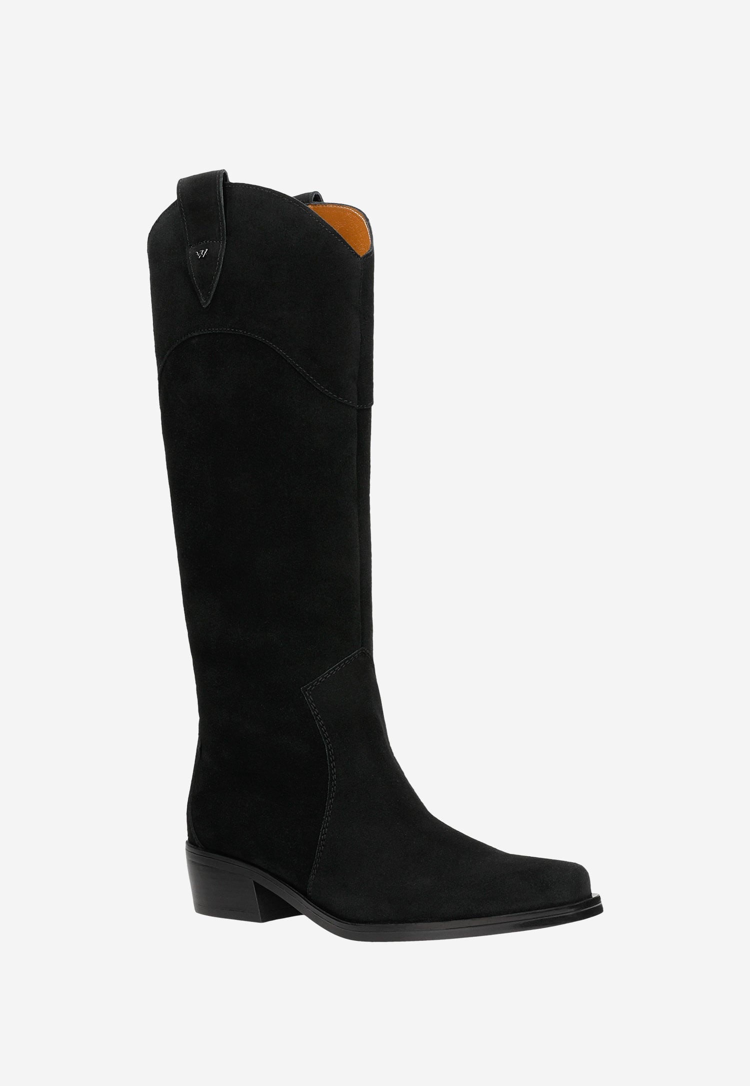 Czarne skórzane kowbojki damskie na jesień