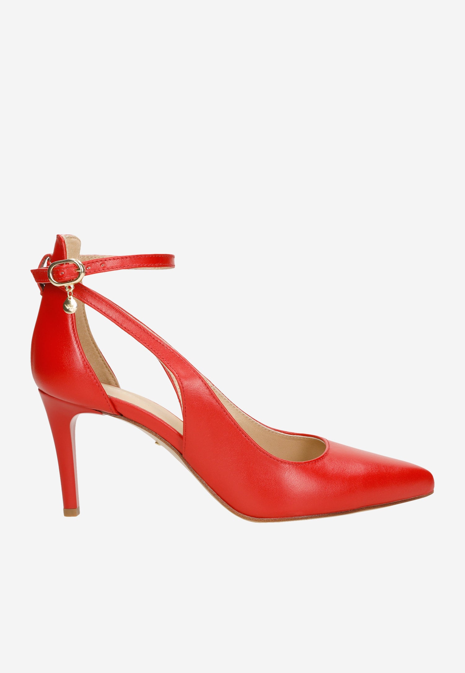 Czarne czółenka damskie z zapięciem wokół kostki