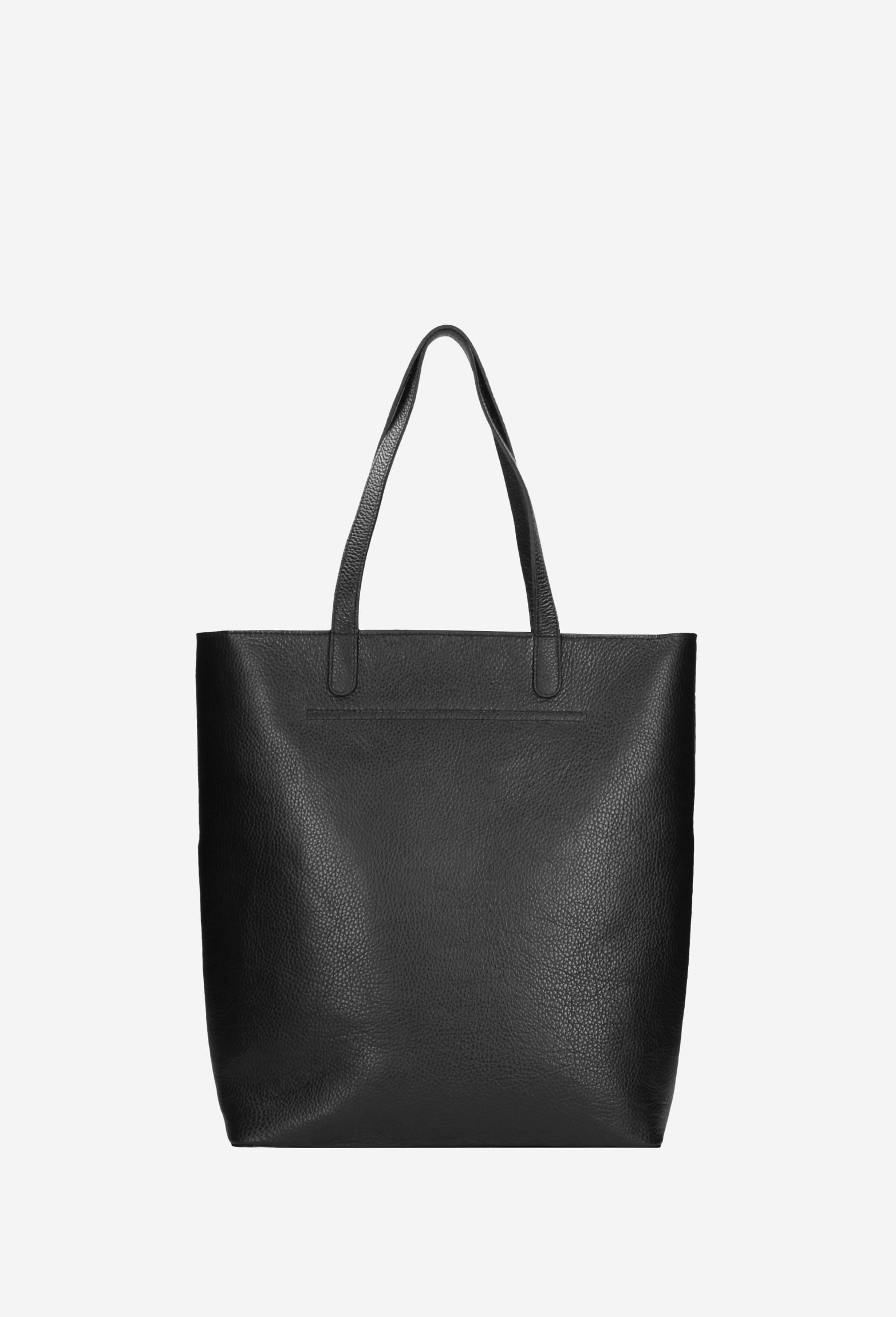 Pojemna skórzana shopperka damska w kolorze brązowym