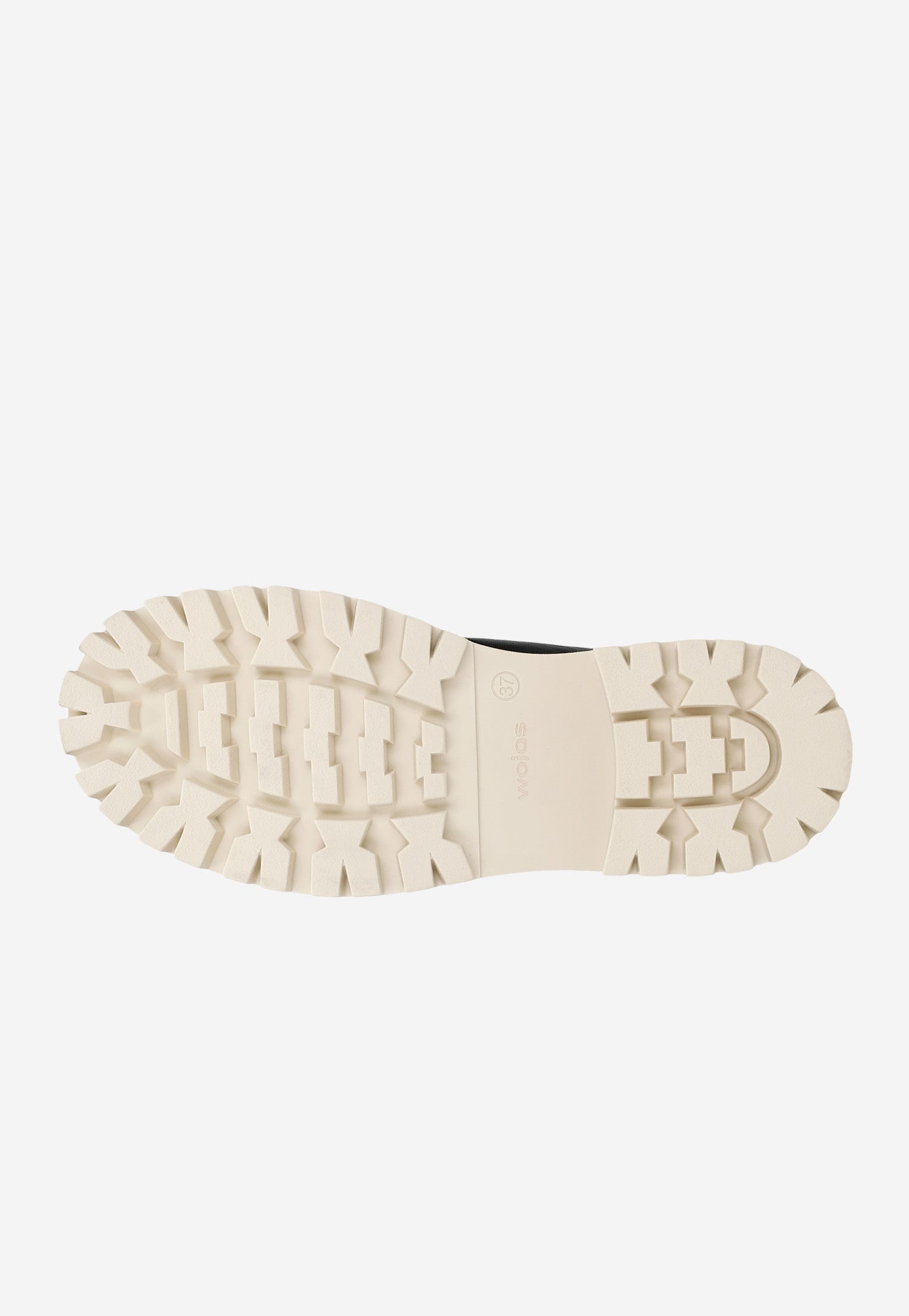 Czarne sznurowane trzewiki damskie z białą podeszwą