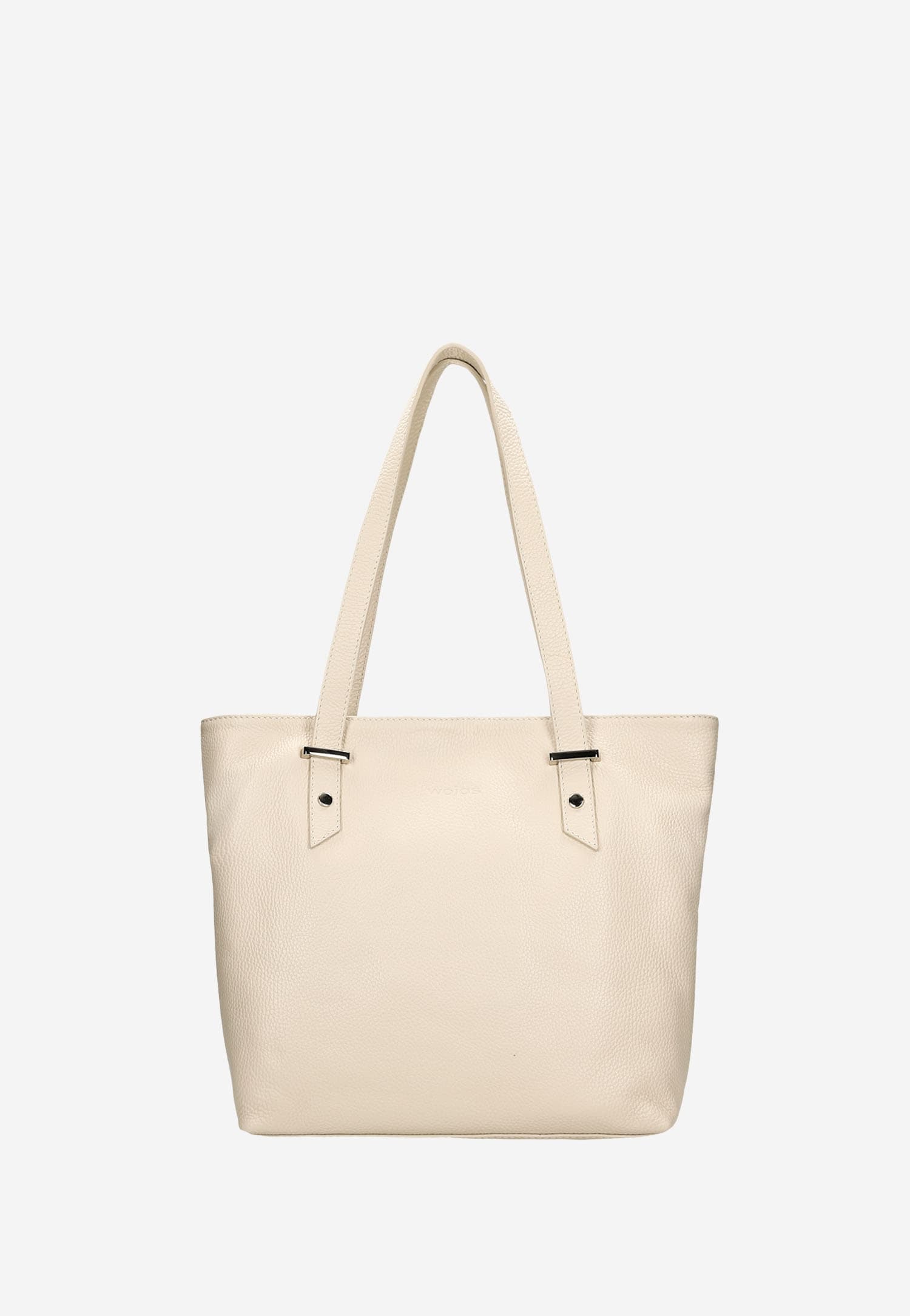 Pojemna czarna torebka damska z gładkiej skóry licowej