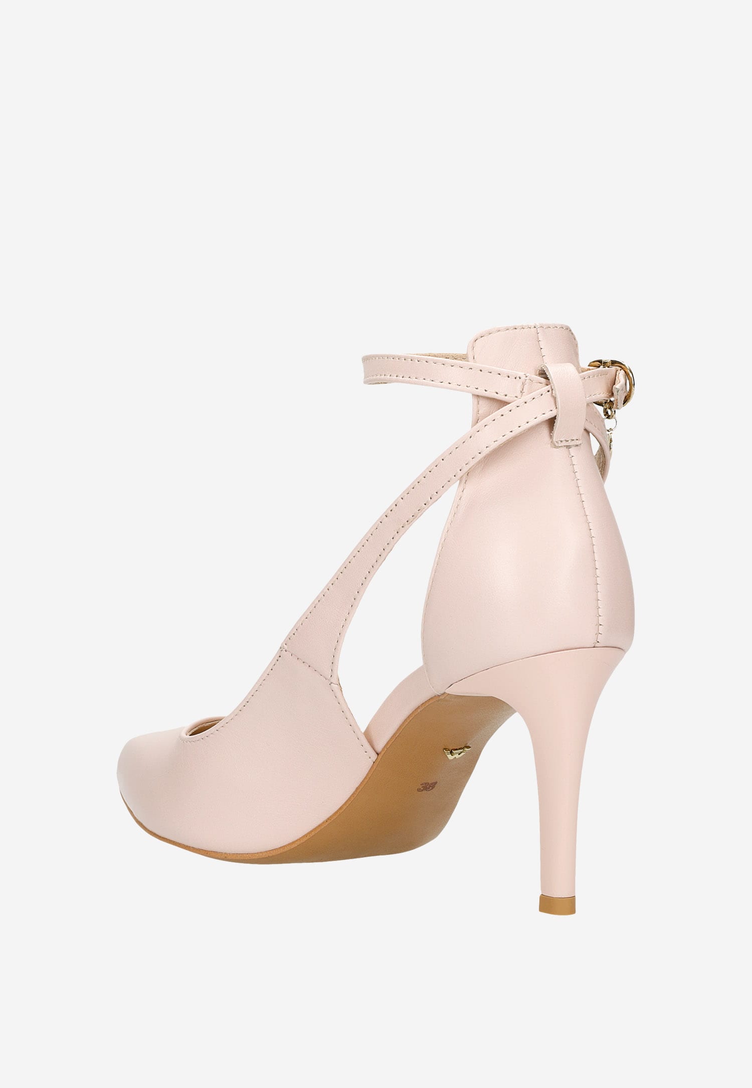 Czarne czółenka damskie z zapięciem wokół kostki