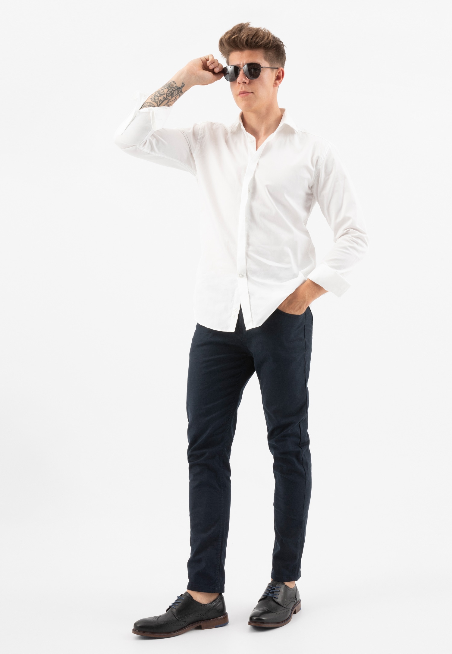 Czarne półbuty męskie