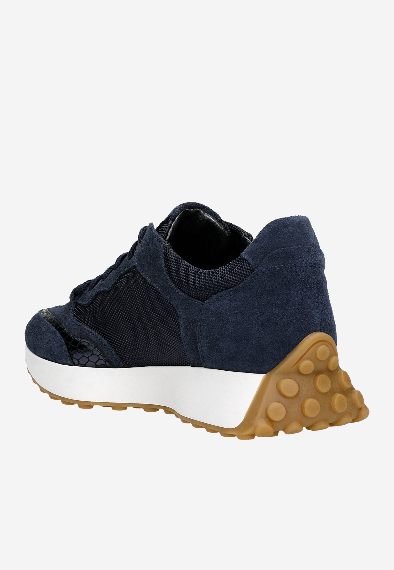 Czarne sneakersy damskie z łączonych materiałów