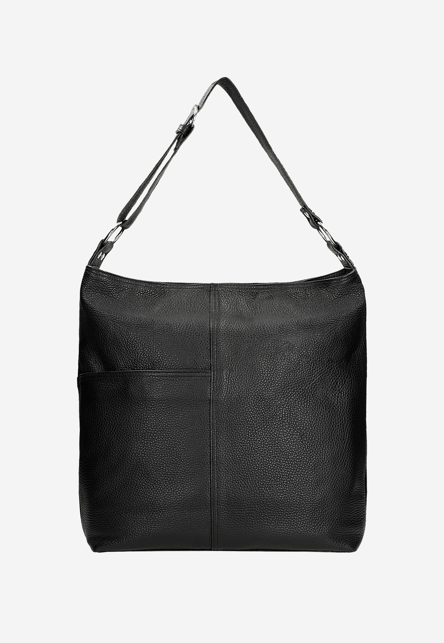 Duża torebka damska ze skóry licowej i welurowej