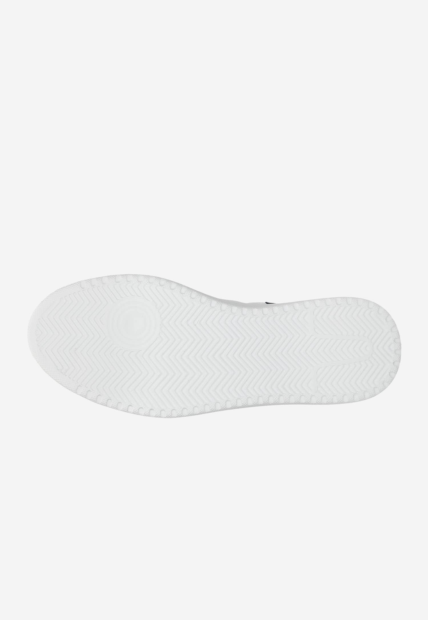 Klasyczne białe trampki damskie ze skóry licowej