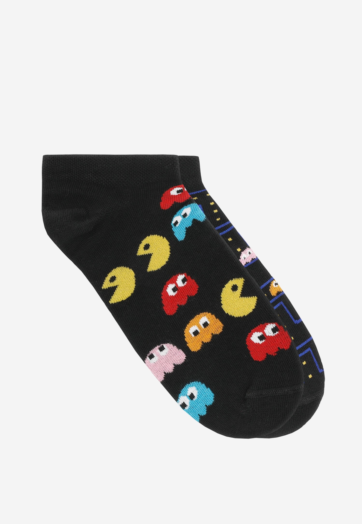 Czarne stopki z motywem Pac-Mana