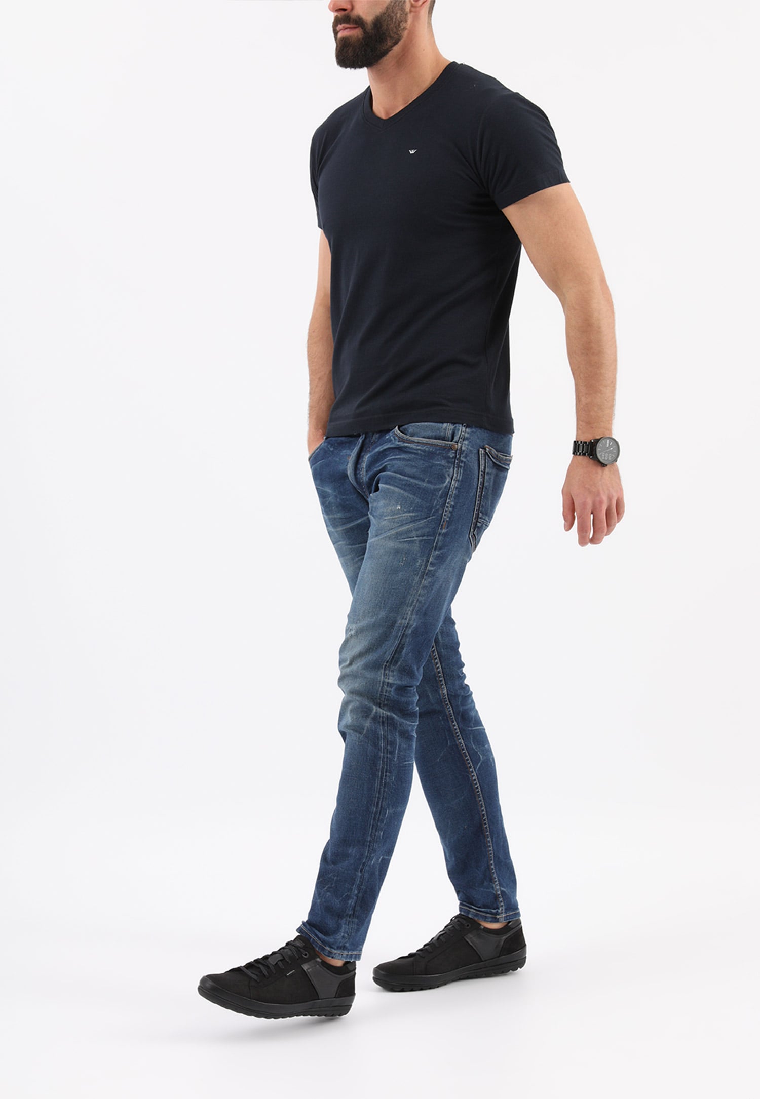 Czarne półbuty męskie