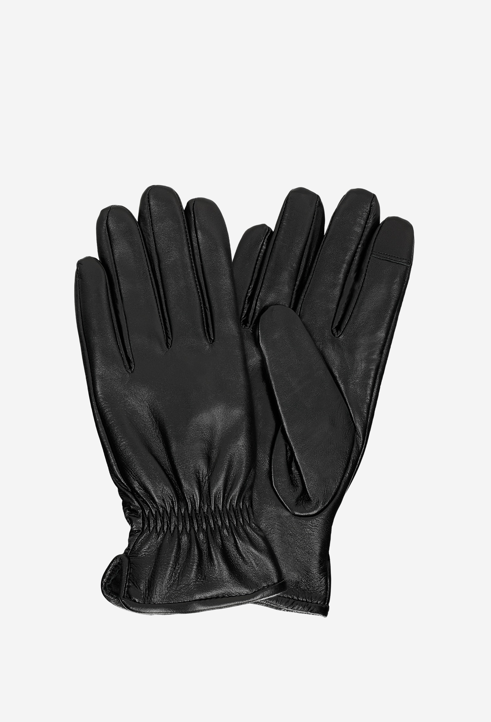 Czarne skórzane rękawiczki męskie