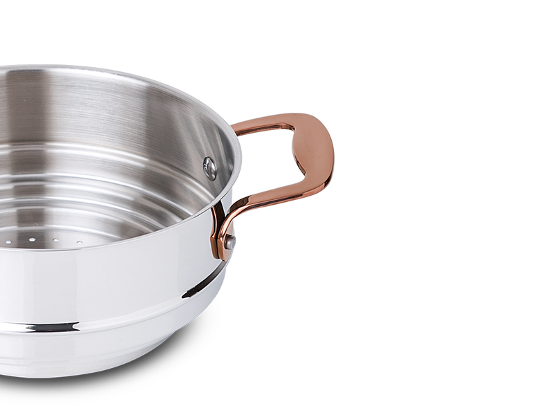 Caçarola tripla cozer a vapor