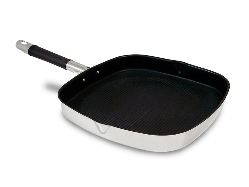 Grelhador quadrado com cabo