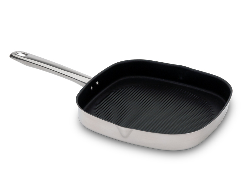 Grelhador quadrado com cabo