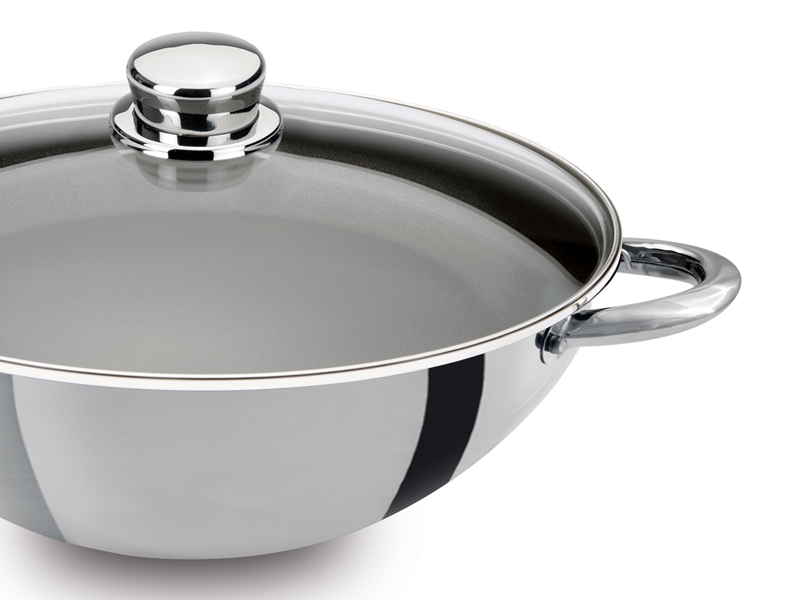 Wok com asas antiaderente + tampa