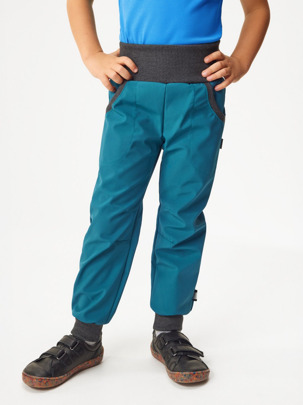 Dětské softshellové kalhoty s fleecem Street, Kobaltová