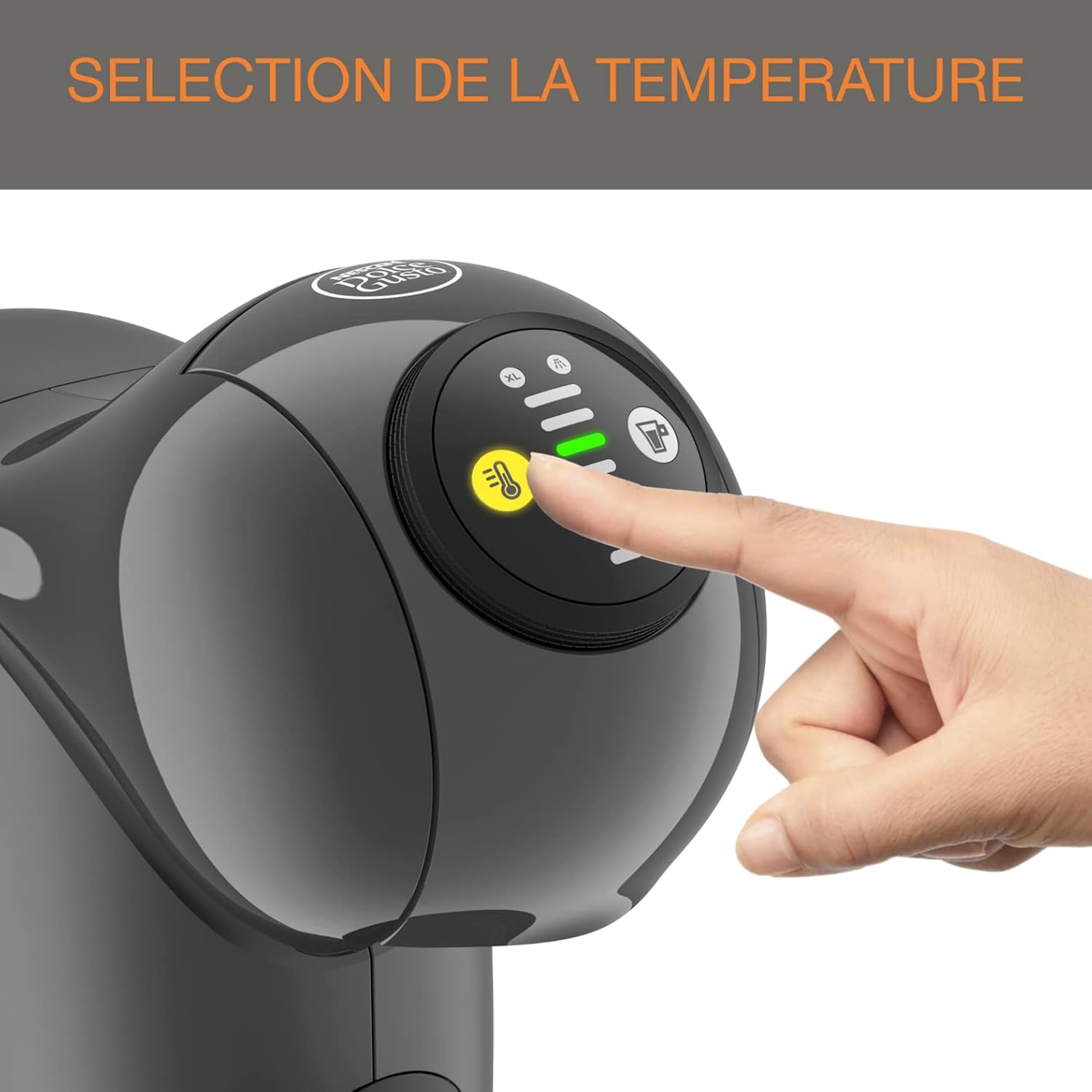 Nescafé Dolce Gusto Krups Coffee Maker Multi-Drink Pods, 0.8 L, Adjustable Drink Size, Espresso Machine, Compact Coffee Maker, Automatic Shut-off, Genio S KP243B10