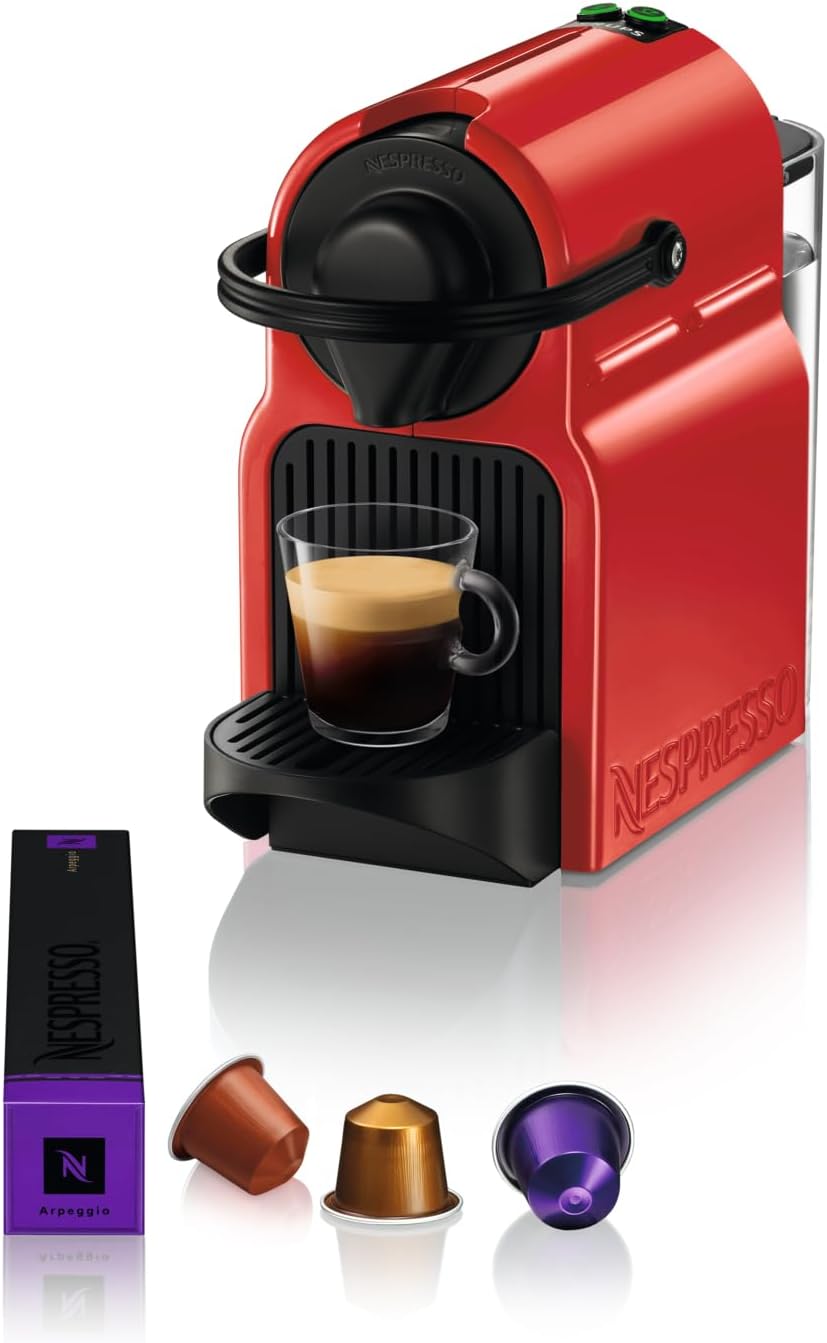 Nespresso Krups YY1531FD Inissia Red Coffee Maker, Espresso Coffee Maker