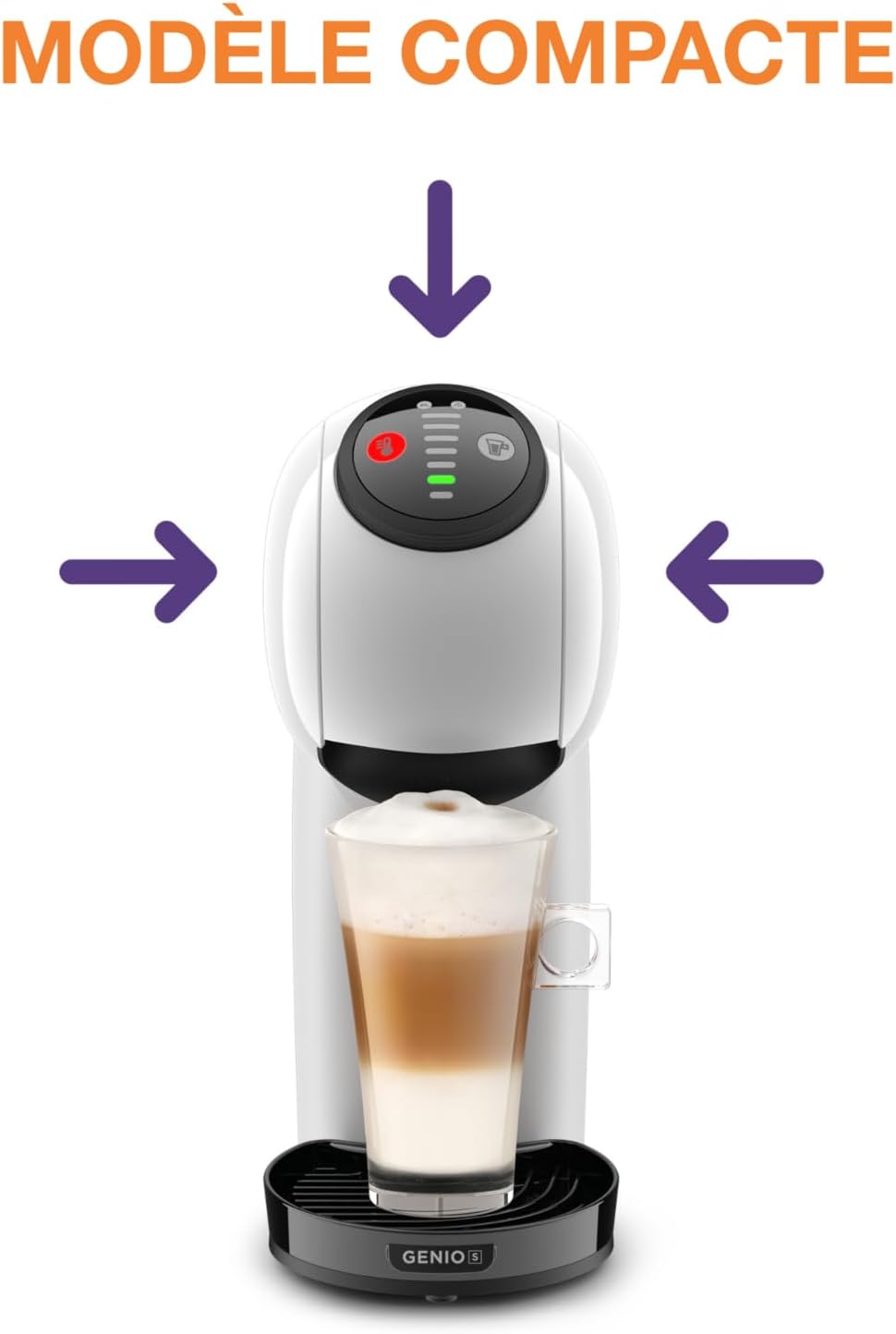 Nescafé Dolce Gusto Krups, Coffee pod machine for multi-drinks, Compact, XL function, Espresso coffee maker, automatic shut-off, Genio S KP243110