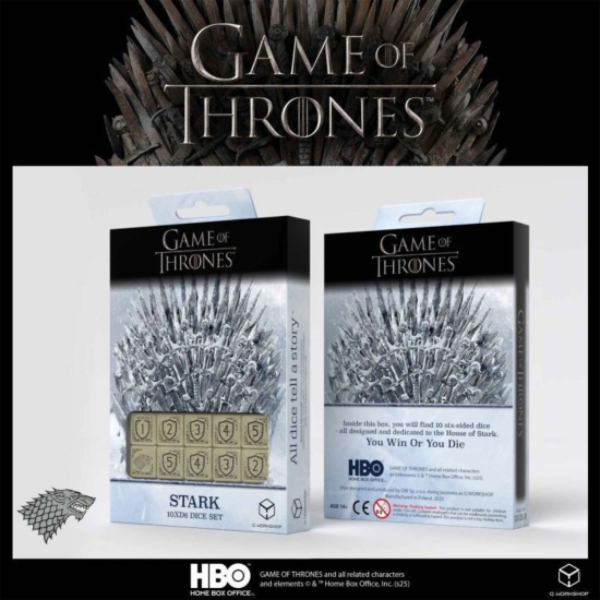 Dobókocka készlet, GoT Stark 10xD6 szett