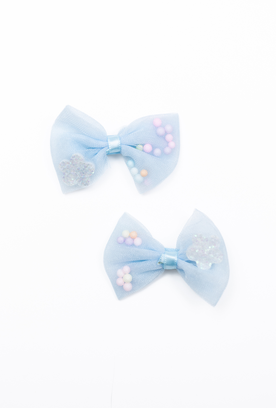 Spinki kokardki z koralikami