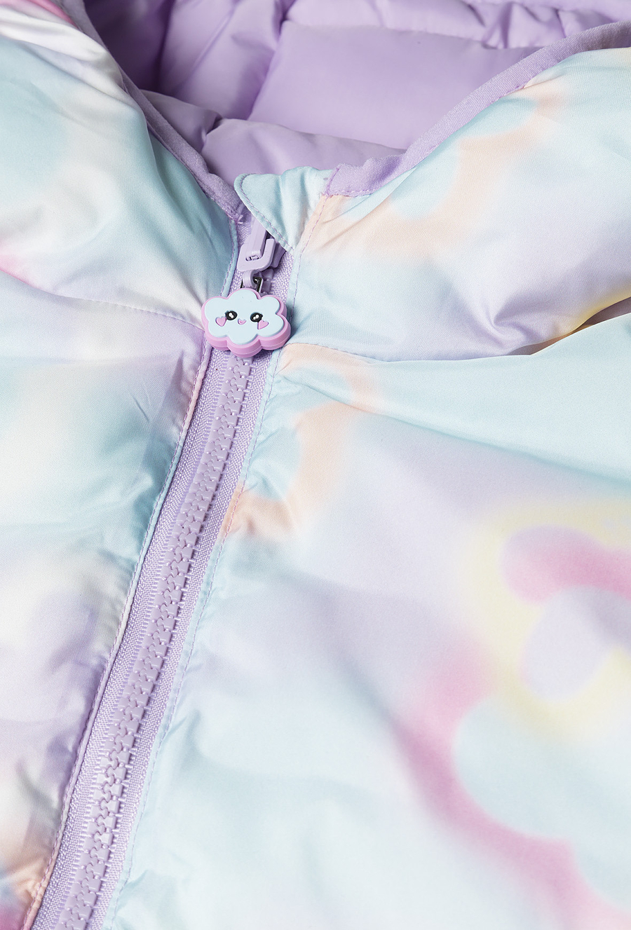 Dwustronna przejściowa kurtka pikowana dla dziewczynki