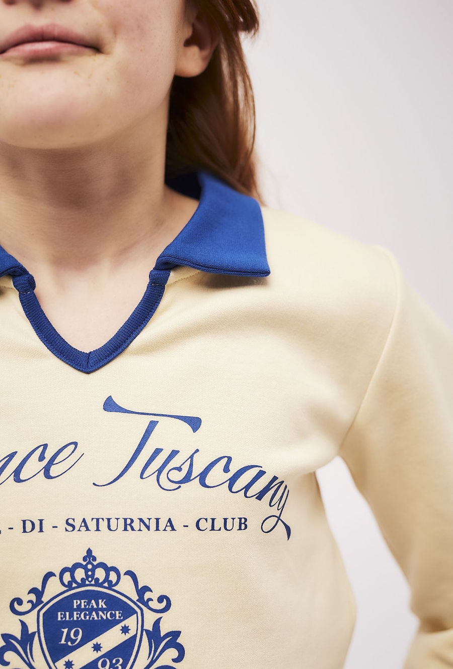 Bluza dziewczęca z kołnierzykiem